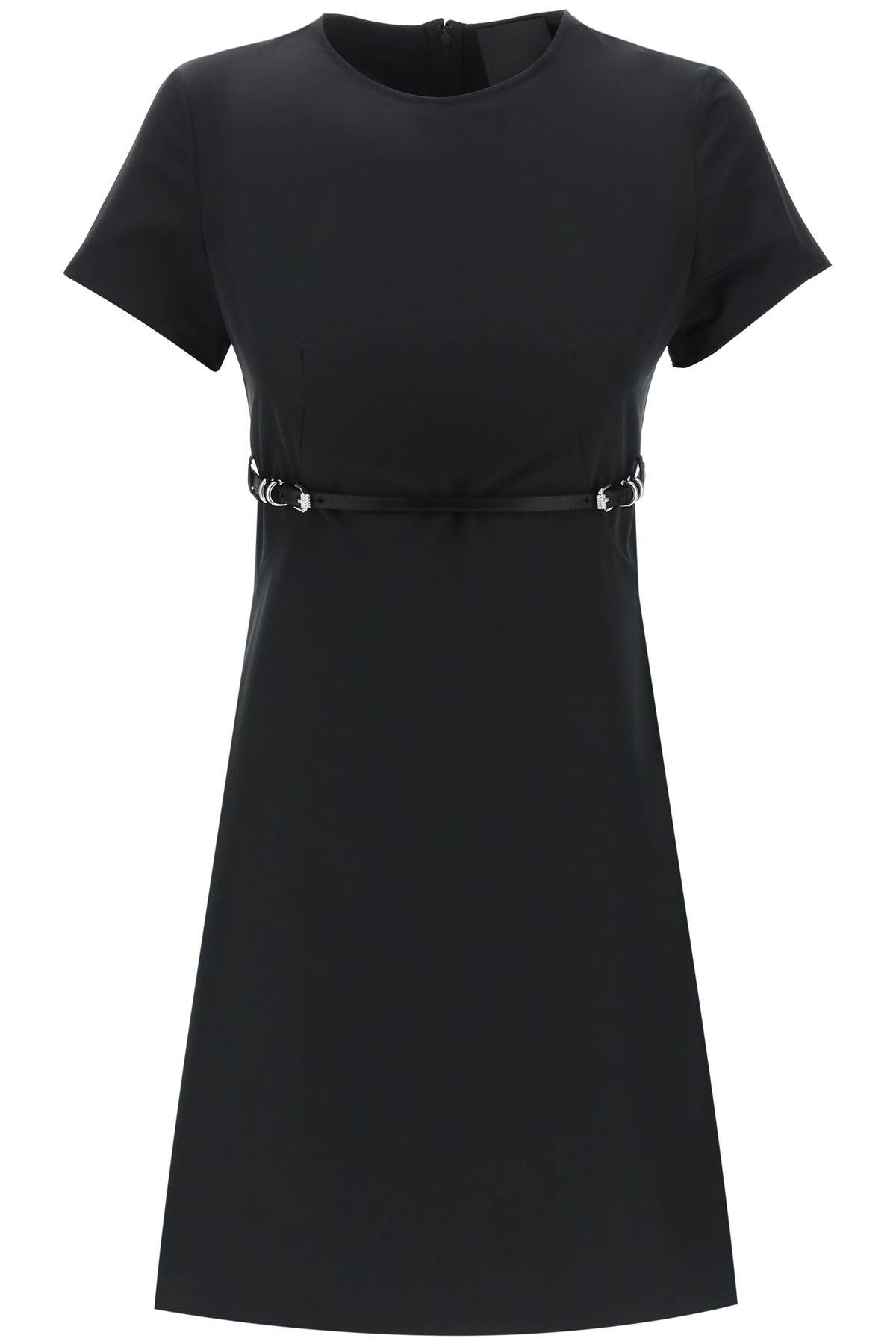 Shop Givenchy Short Voyou Dress In Taff In Black