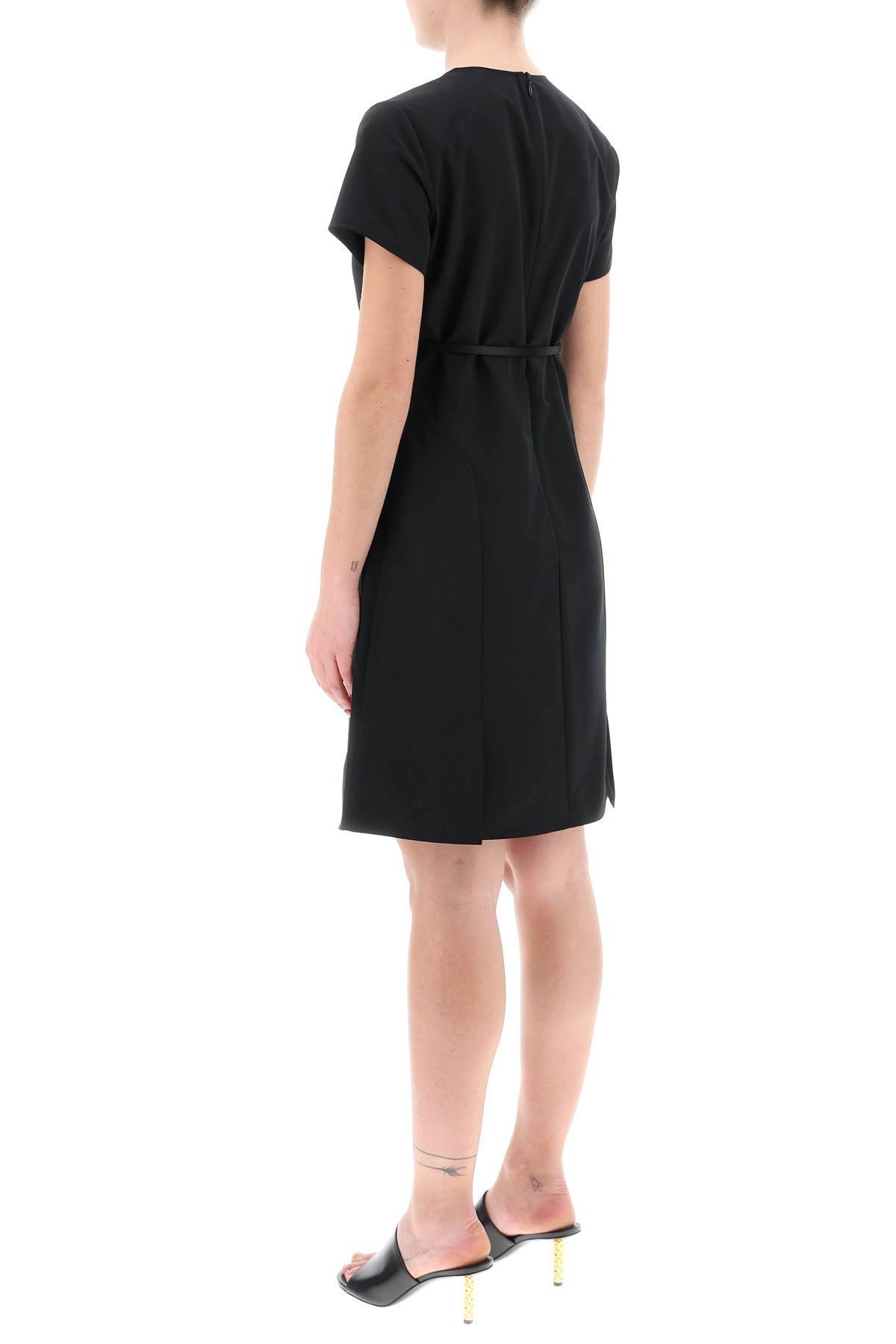 Shop Givenchy Short Voyou Dress In Taff In Black