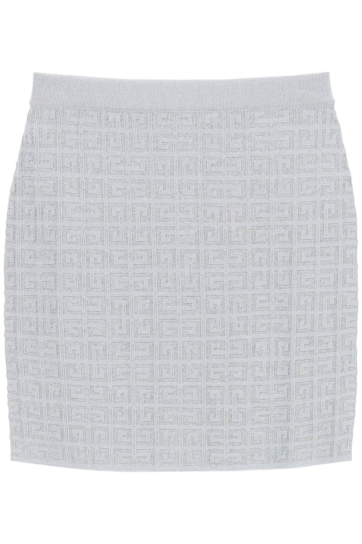 Shop Givenchy 4g Viscose Skirt In Silver