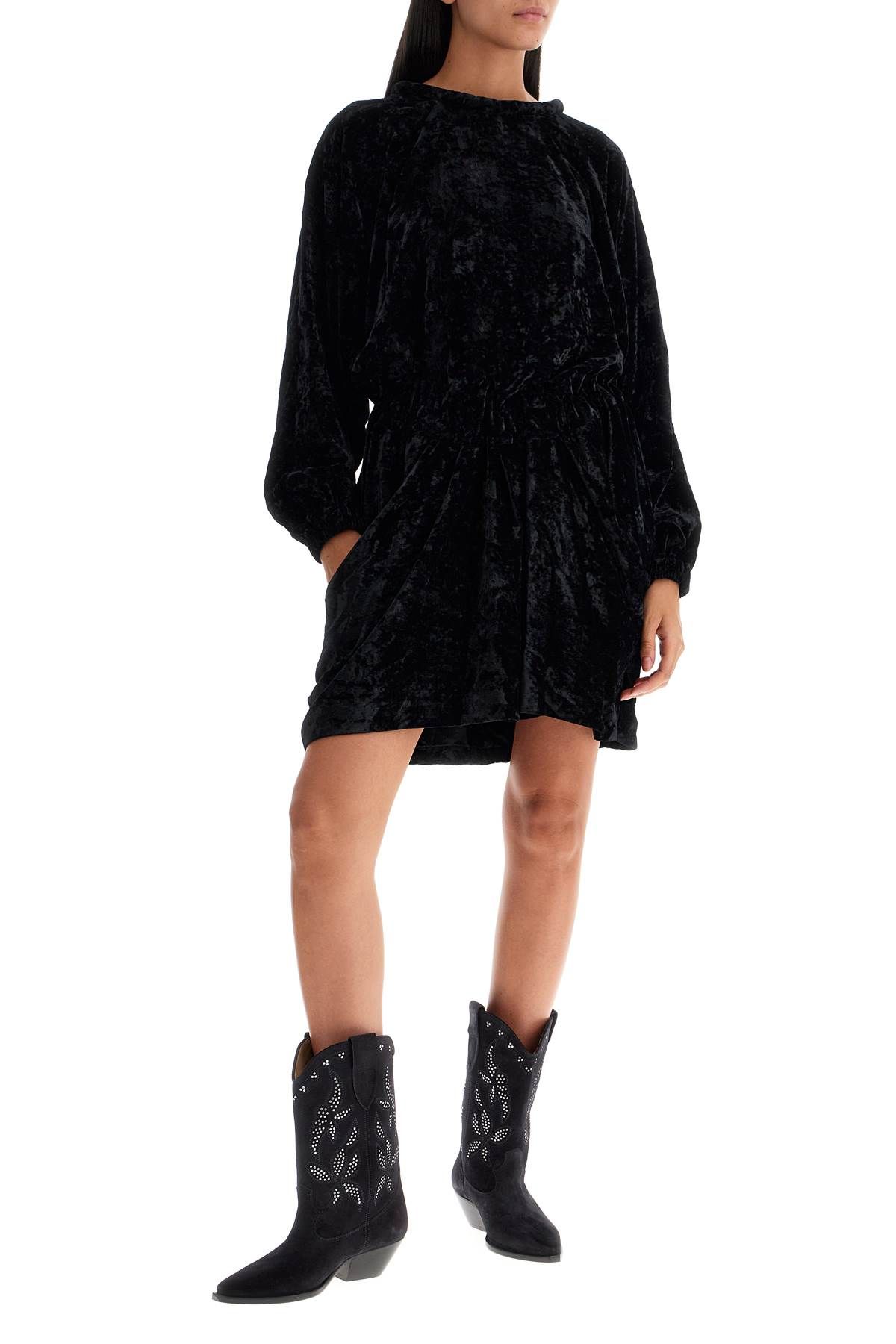 Shop Isabel Marant Lassie Mini Dress In Black