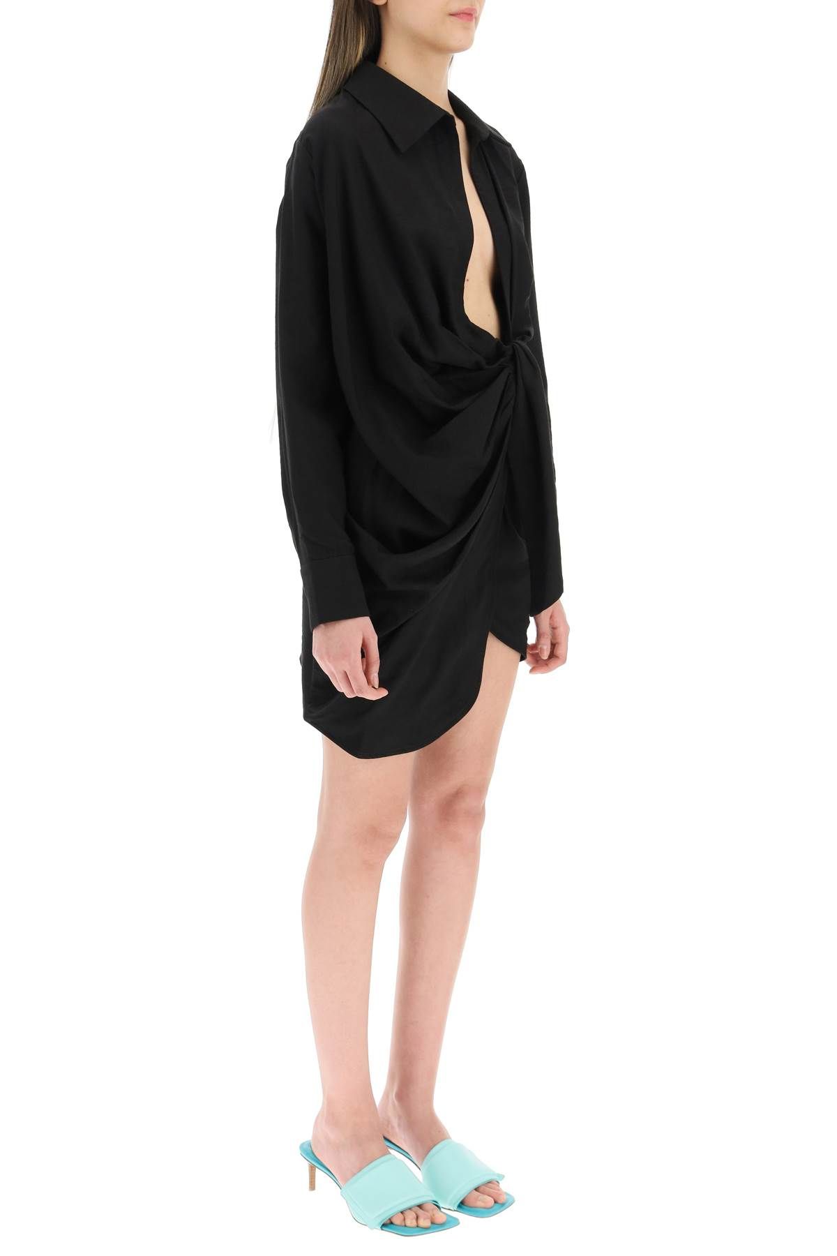 Shop Jacquemus La Robe Bahia Mini Dress In Black