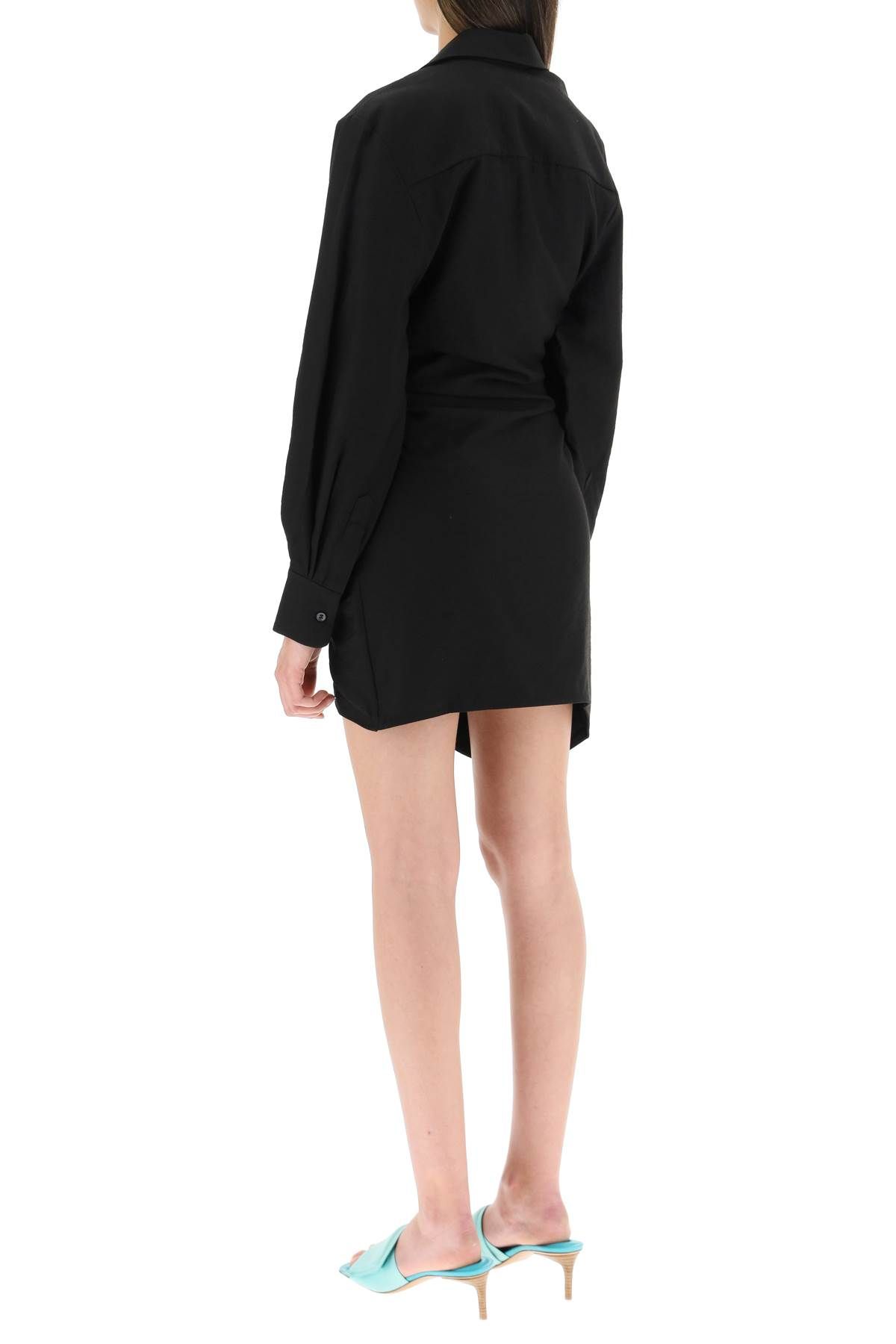 Shop Jacquemus La Robe Bahia Mini Dress In Black