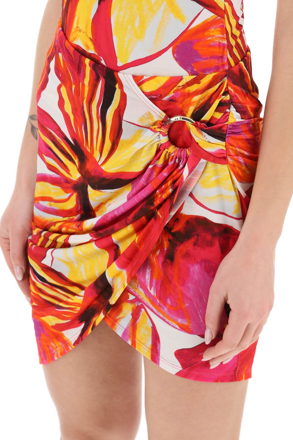 Shop Louisa Ballou 'coastline' Short Skirt In Multicolor