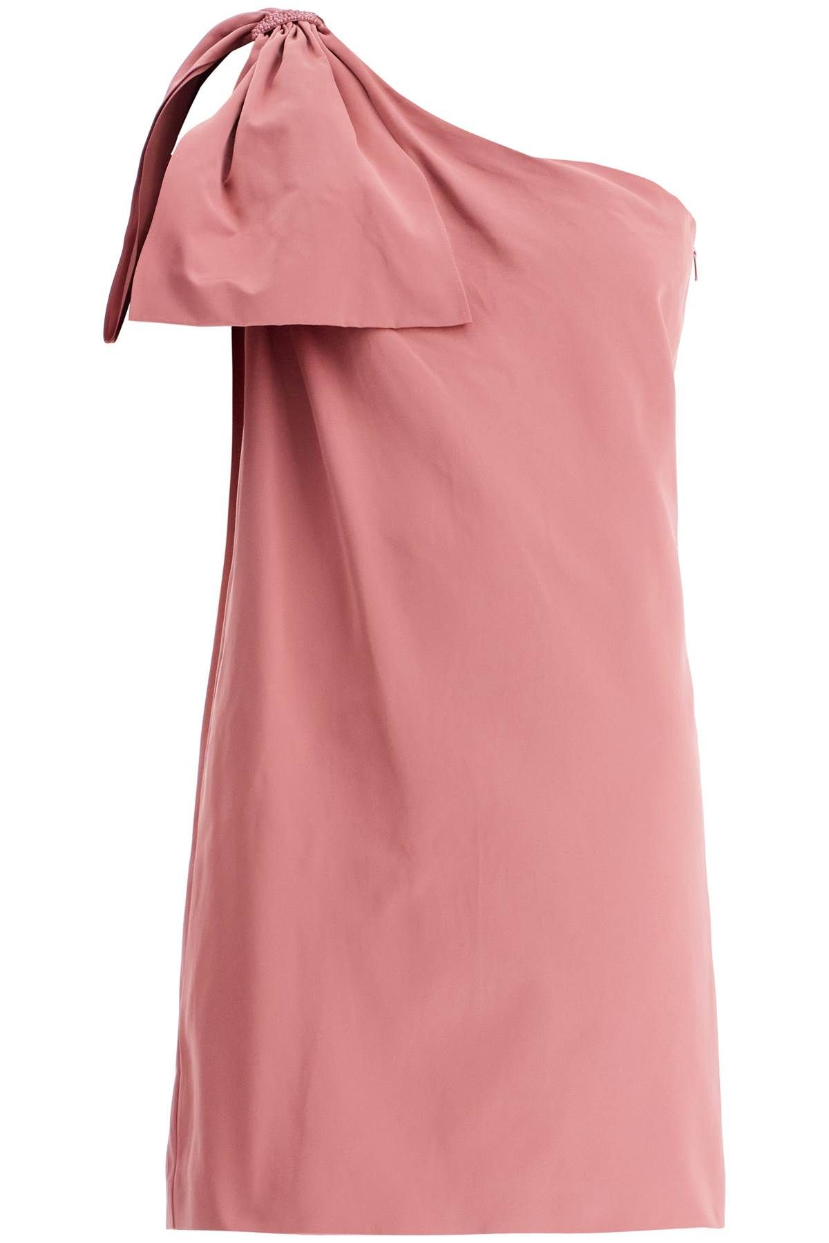 Shop Max Mara One-shoulder Mini Dress In In Pink