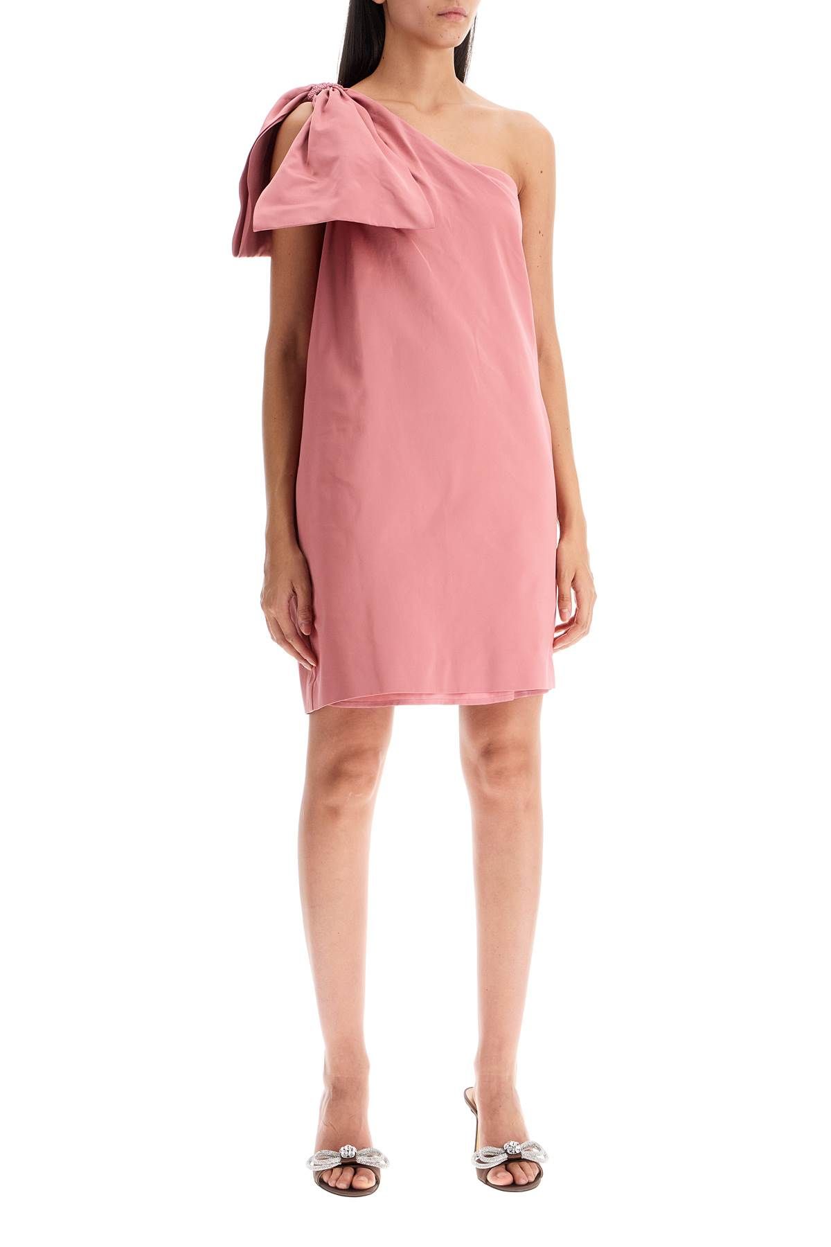 Shop Max Mara One-shoulder Mini Dress In In Pink