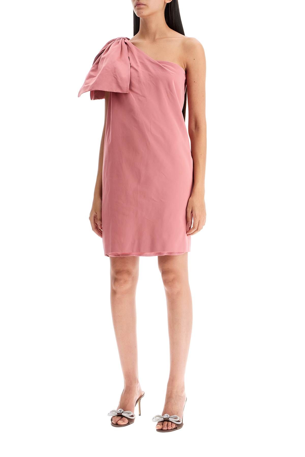 Shop Max Mara One-shoulder Mini Dress In In Pink