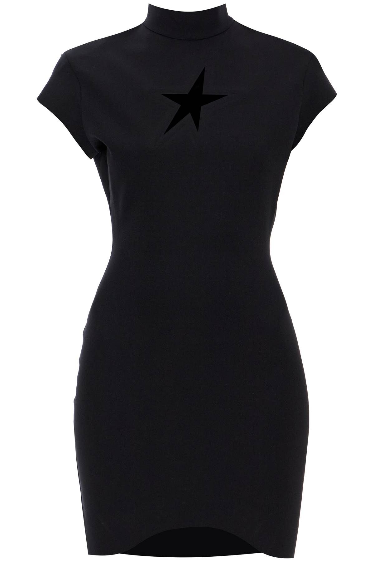 Shop Mugler Star Mini Dress In Black