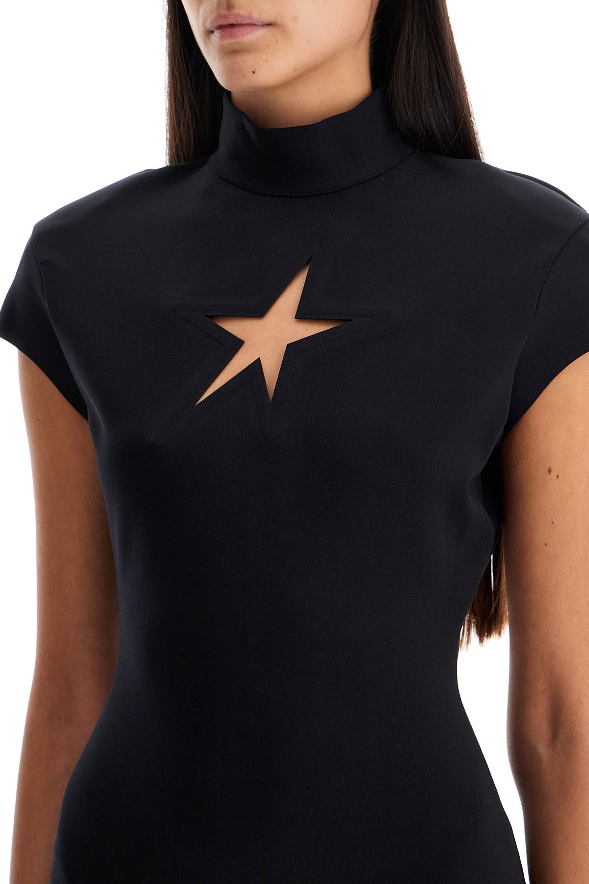 Shop Mugler Star Mini Dress In Black