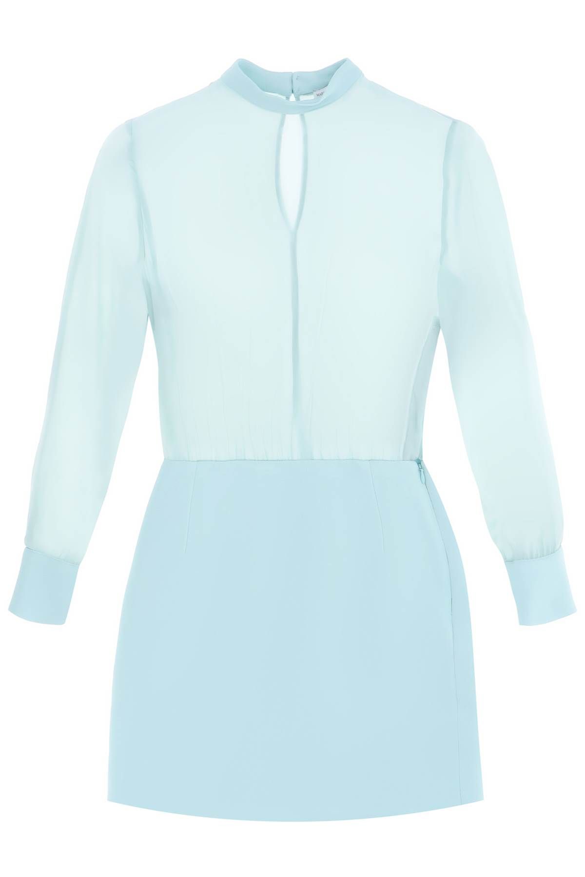 Shop Mvp Wardrobe 'plaza' Long-sleeved Dress In Light Blue