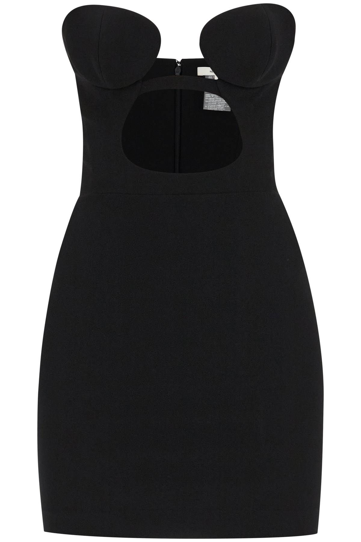Shop Nensi Dojaka Mini Bustier Dress With Cut-out In Black