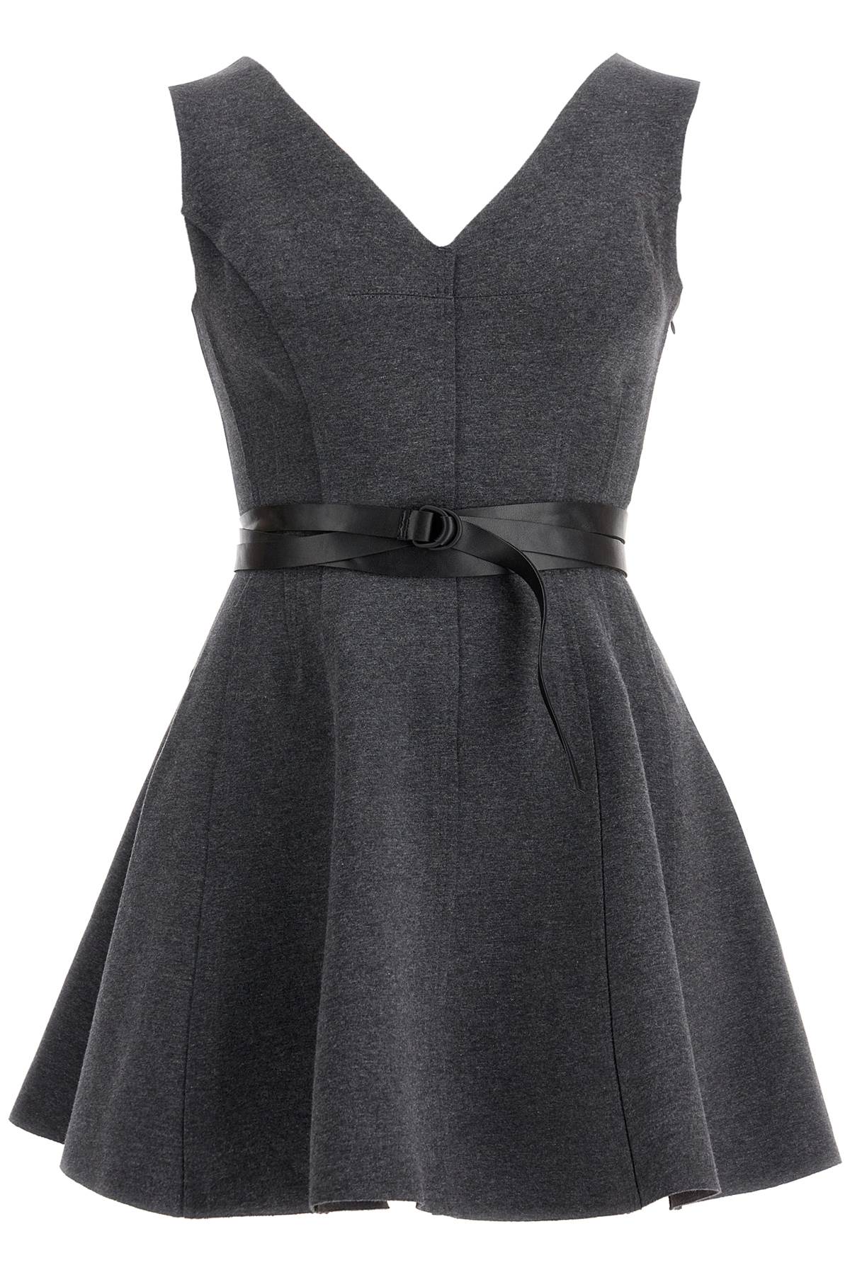 Shop Norma Kamali Grace Jersey Mini Dress For Women In Grey