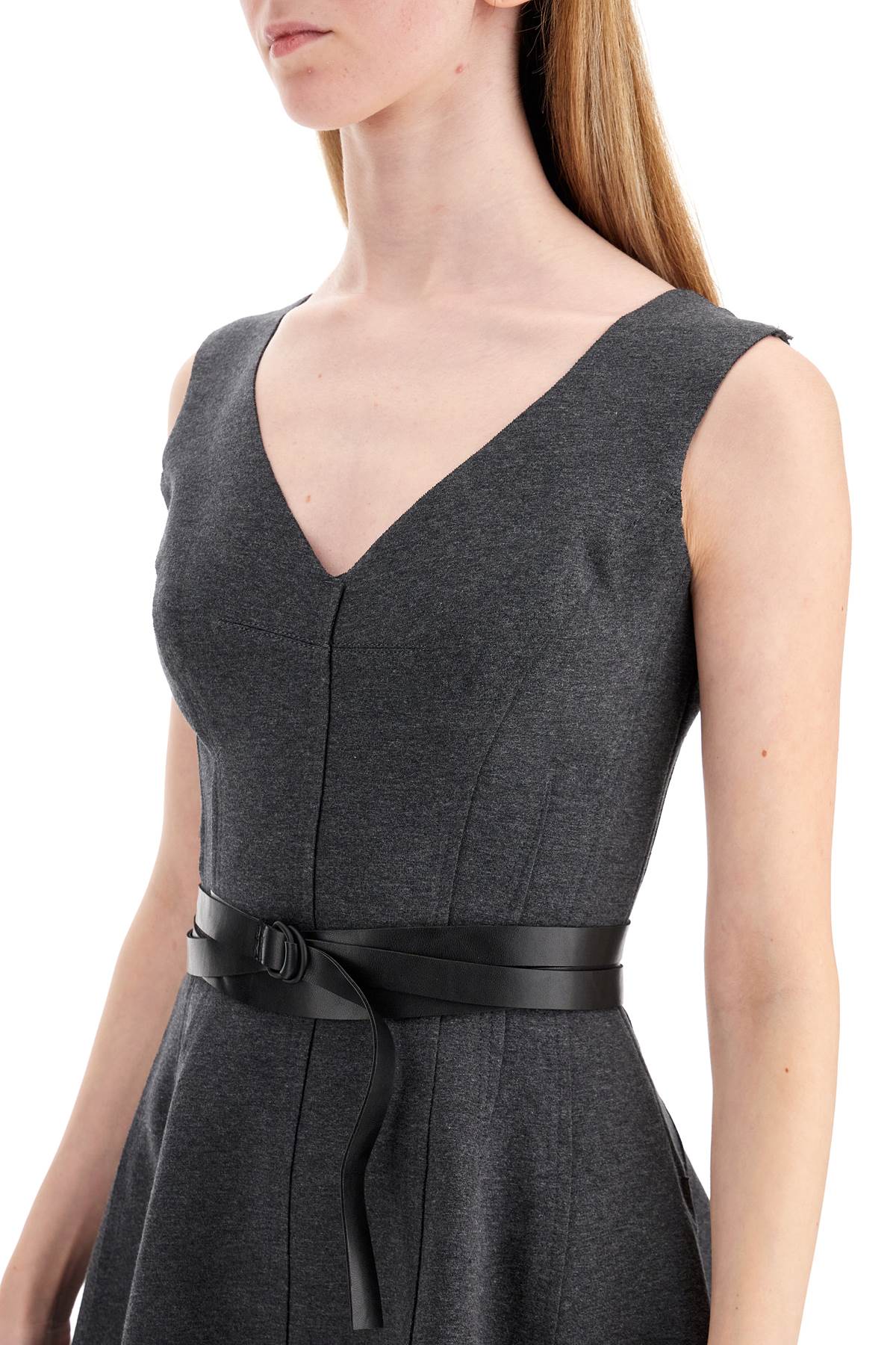 Shop Norma Kamali Grace Jersey Mini Dress For Women In Grey