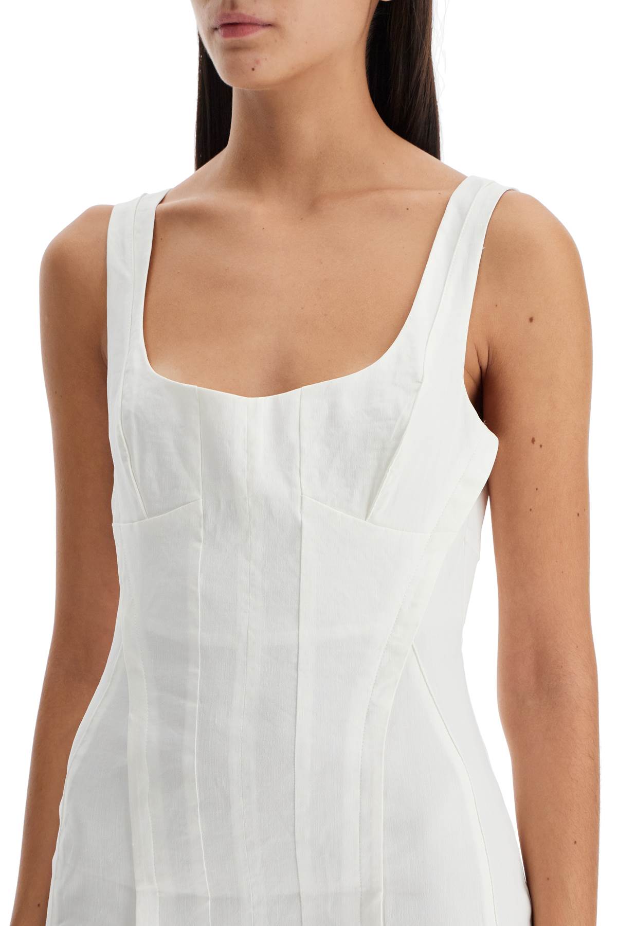 Shop Pinko Sleeveless Linen 'al In White