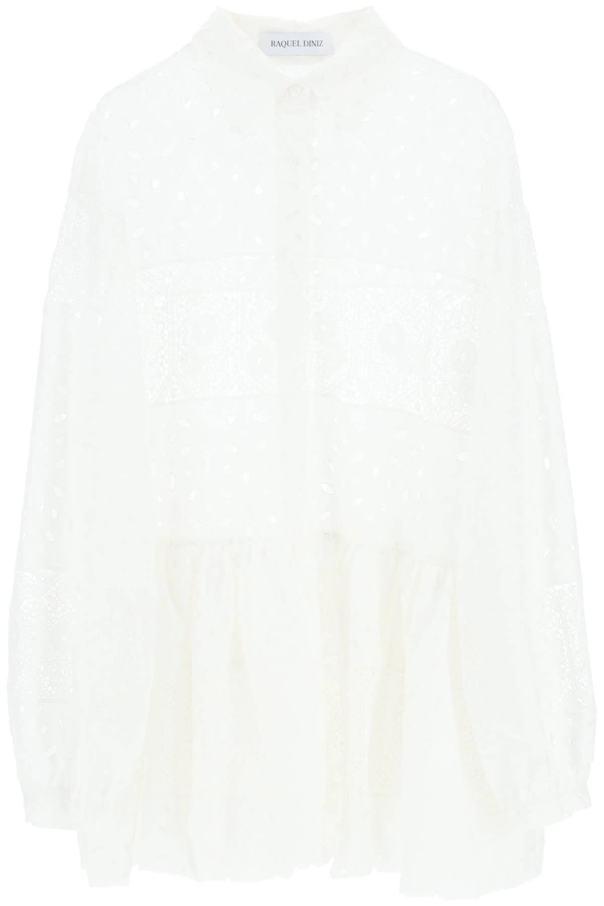 Shop Raquel Diniz Broderie Anglaise Chemisier Dress In White