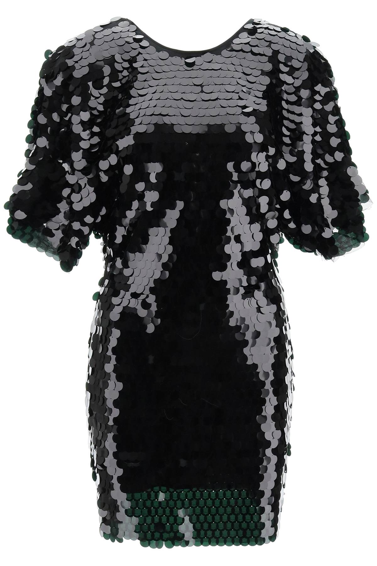 Shop Rotate Birger Christensen Short Dress With Maxi Sequins In Black