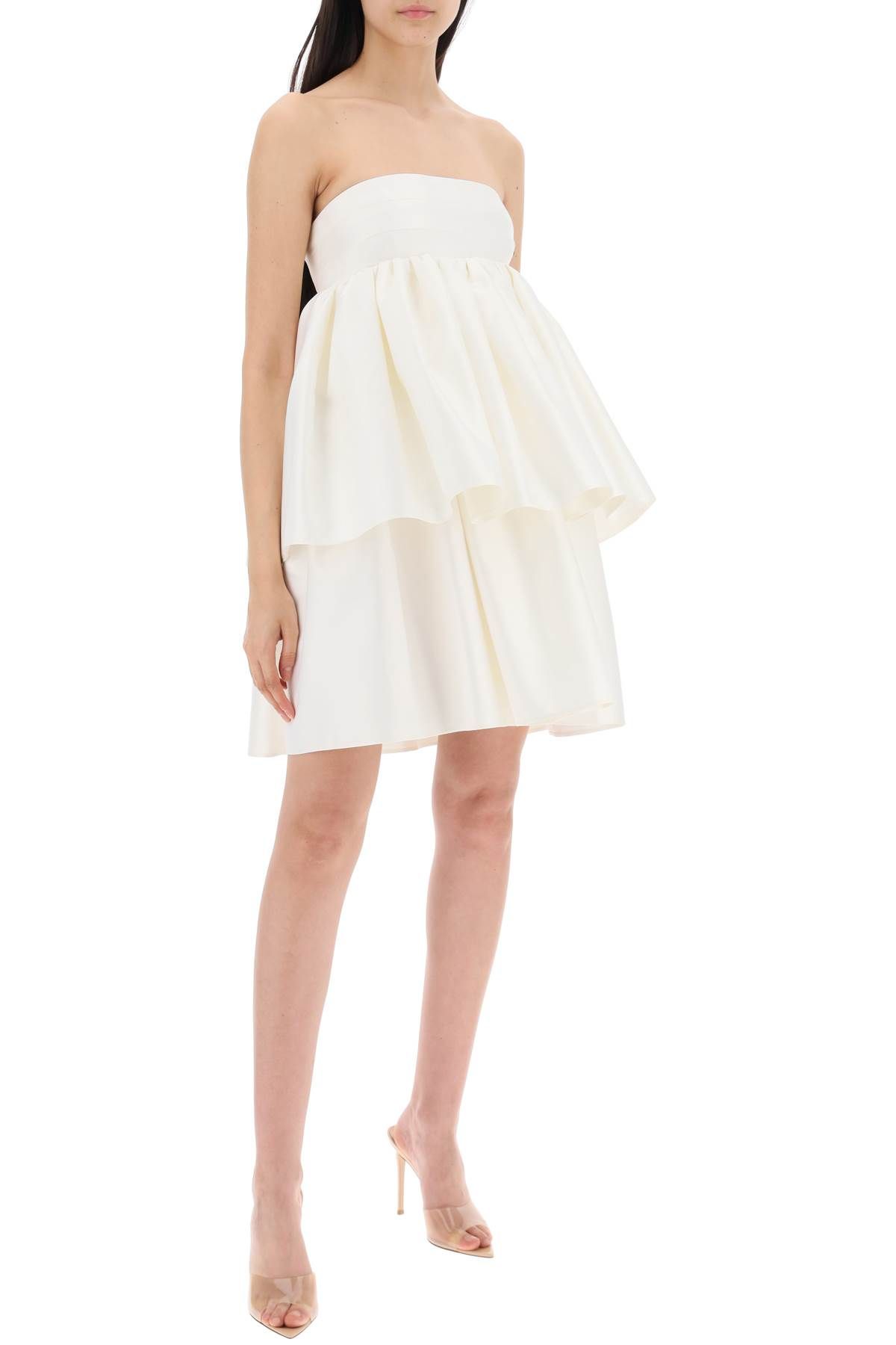 Shop Rotate Birger Christensen Responsible Ruffled Midi Dress In White