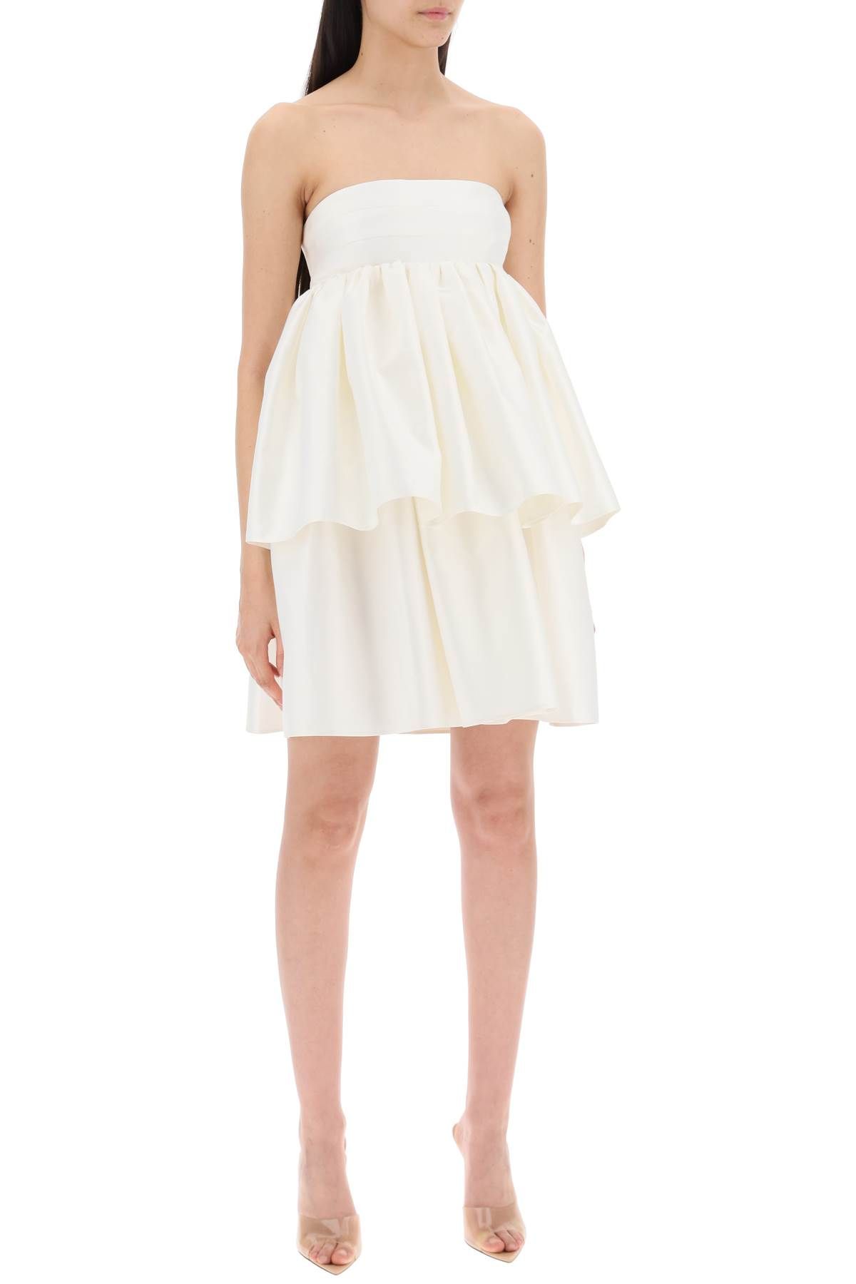 Shop Rotate Birger Christensen Responsible Ruffled Midi Dress In White