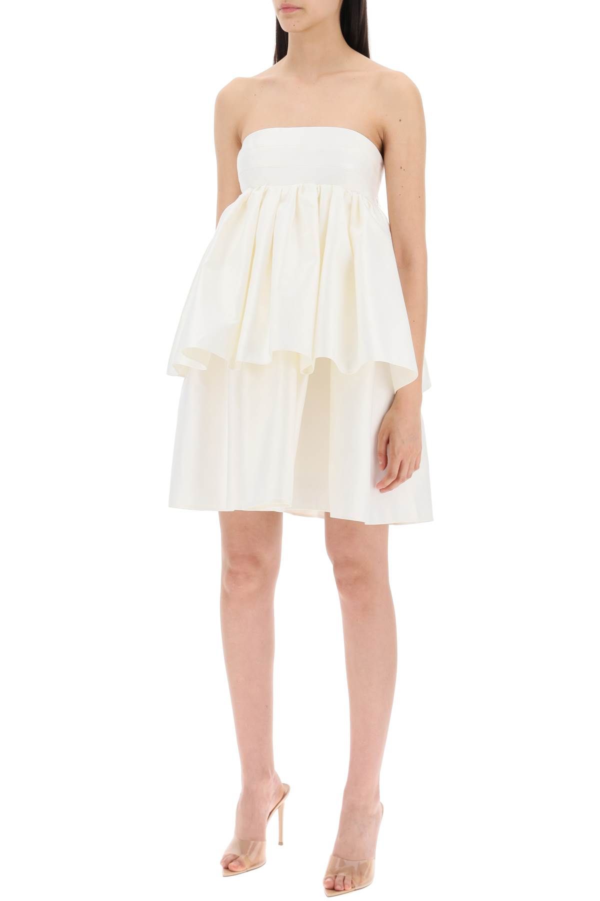 Shop Rotate Birger Christensen Responsible Ruffled Midi Dress In White