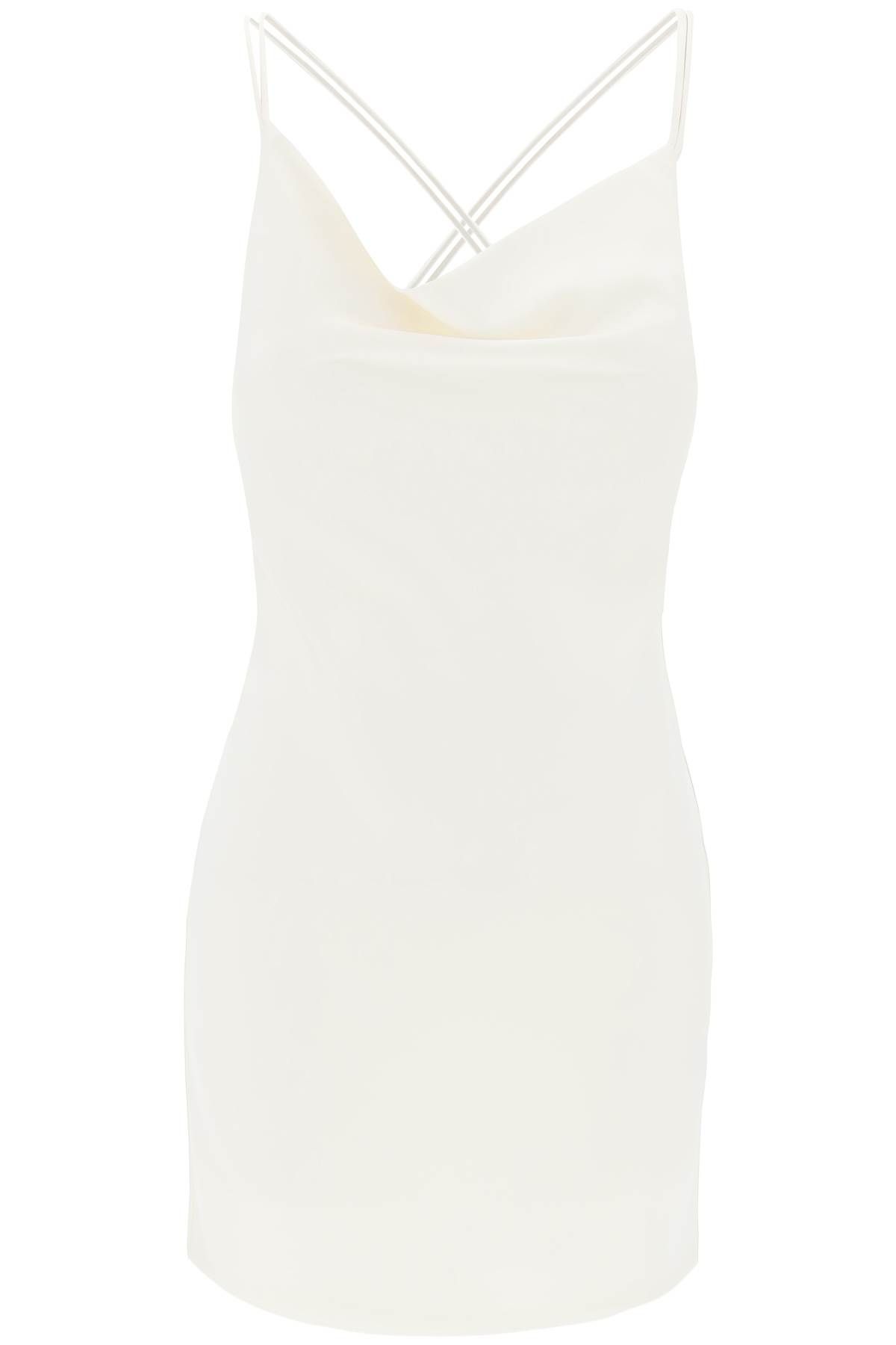 Shop Rotate Birger Christensen Satin Mini Slip Dress For A In White