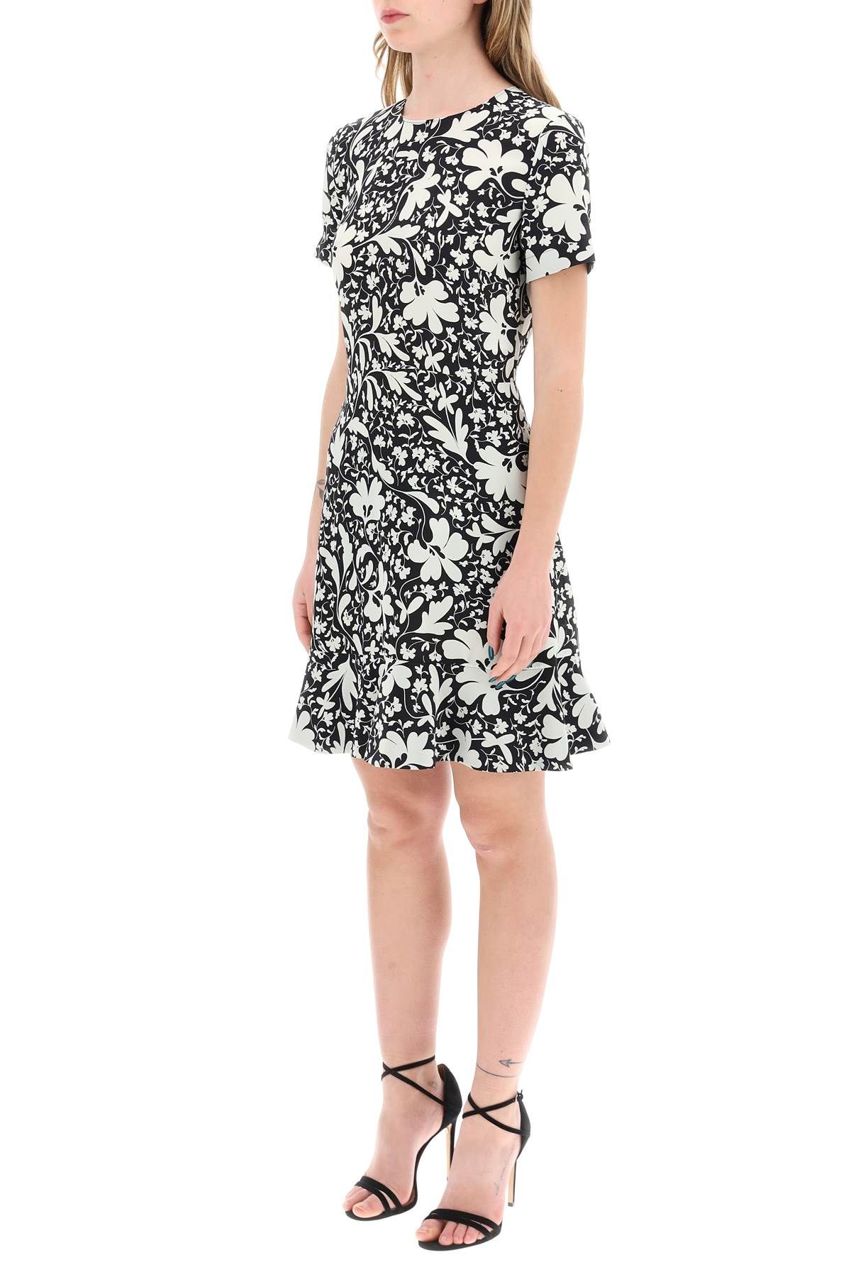 Shop Stella Mccartney Floral Silk Mini Dress By Stella  Iconic Floral In Black