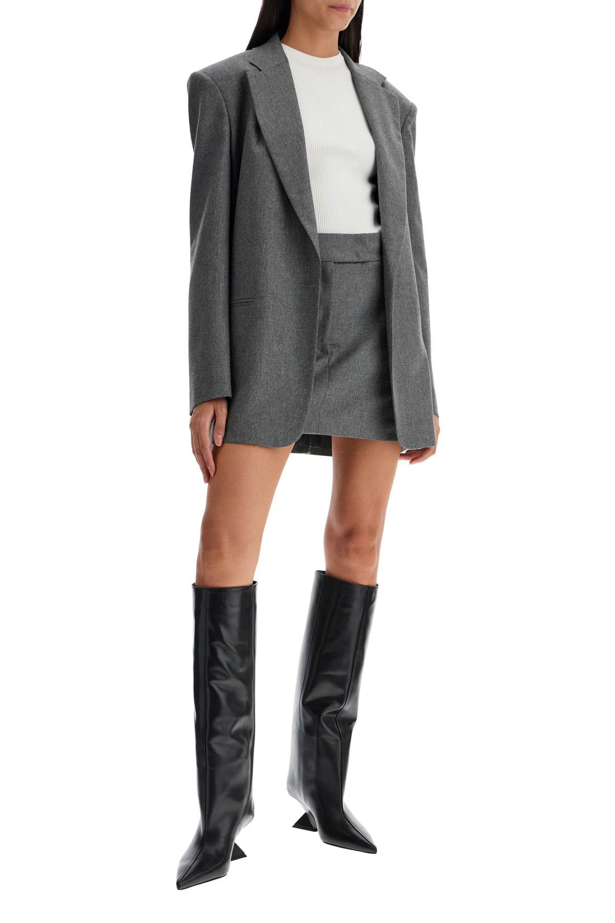 Shop The Andamane 's Flannel Mini Skirt In Grey