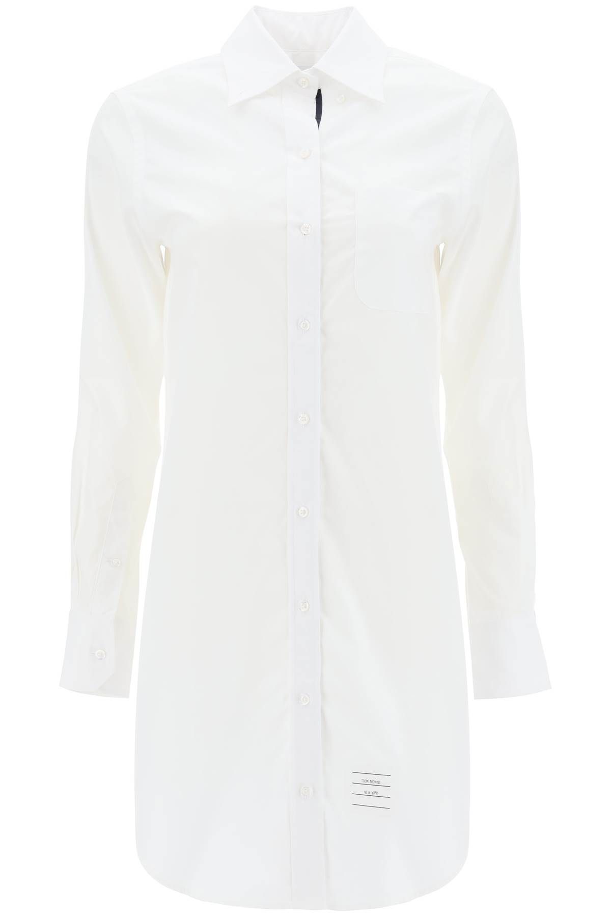 Shop Thom Browne Short Button-down Blouse In White