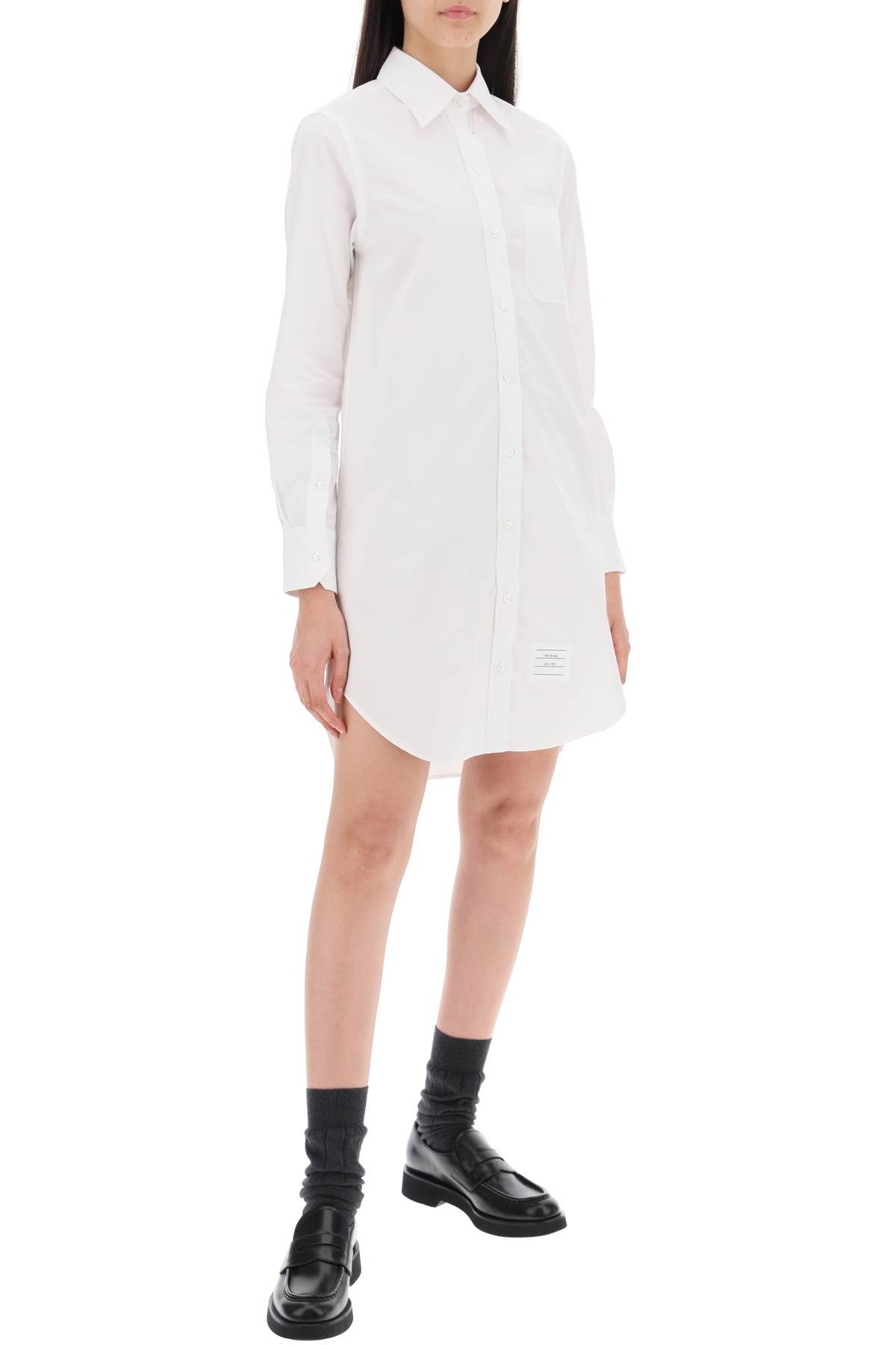 Shop Thom Browne Short Button-down Blouse In White