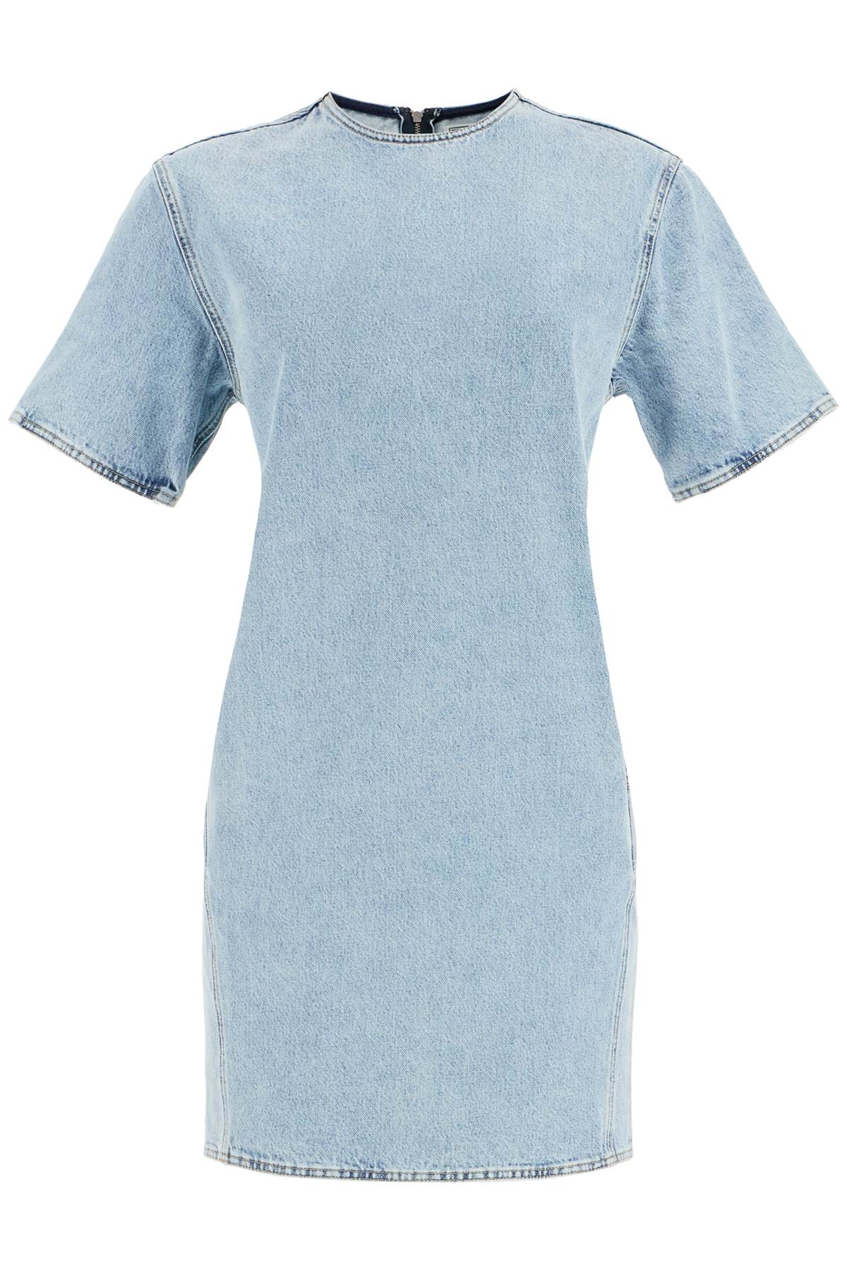 Shop Totême Short Denim Dress In Blue