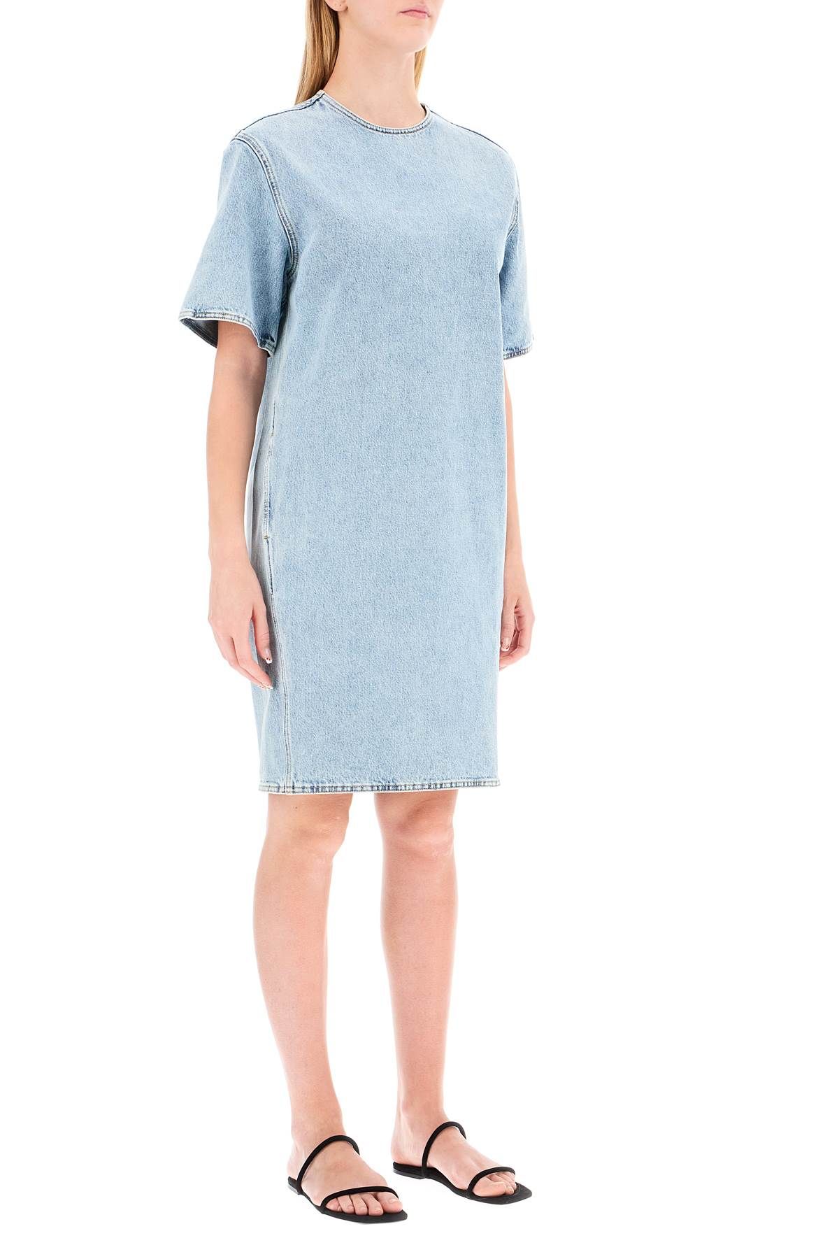 Shop Totême Short Denim Dress In Blue