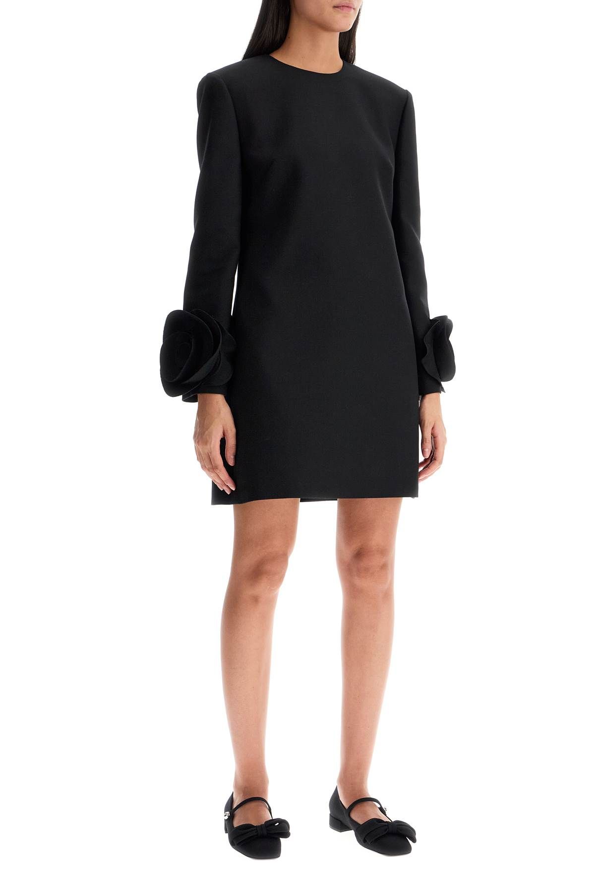 Shop Valentino "double Compact Drill Mini Dress" In Black