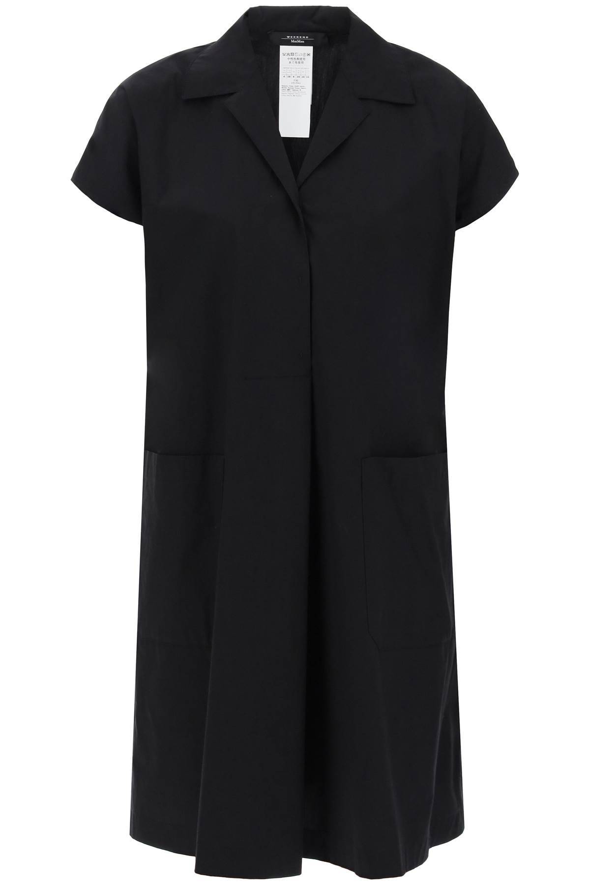 Weekend Max Mara 'benny' Short Poplin Dress In Black