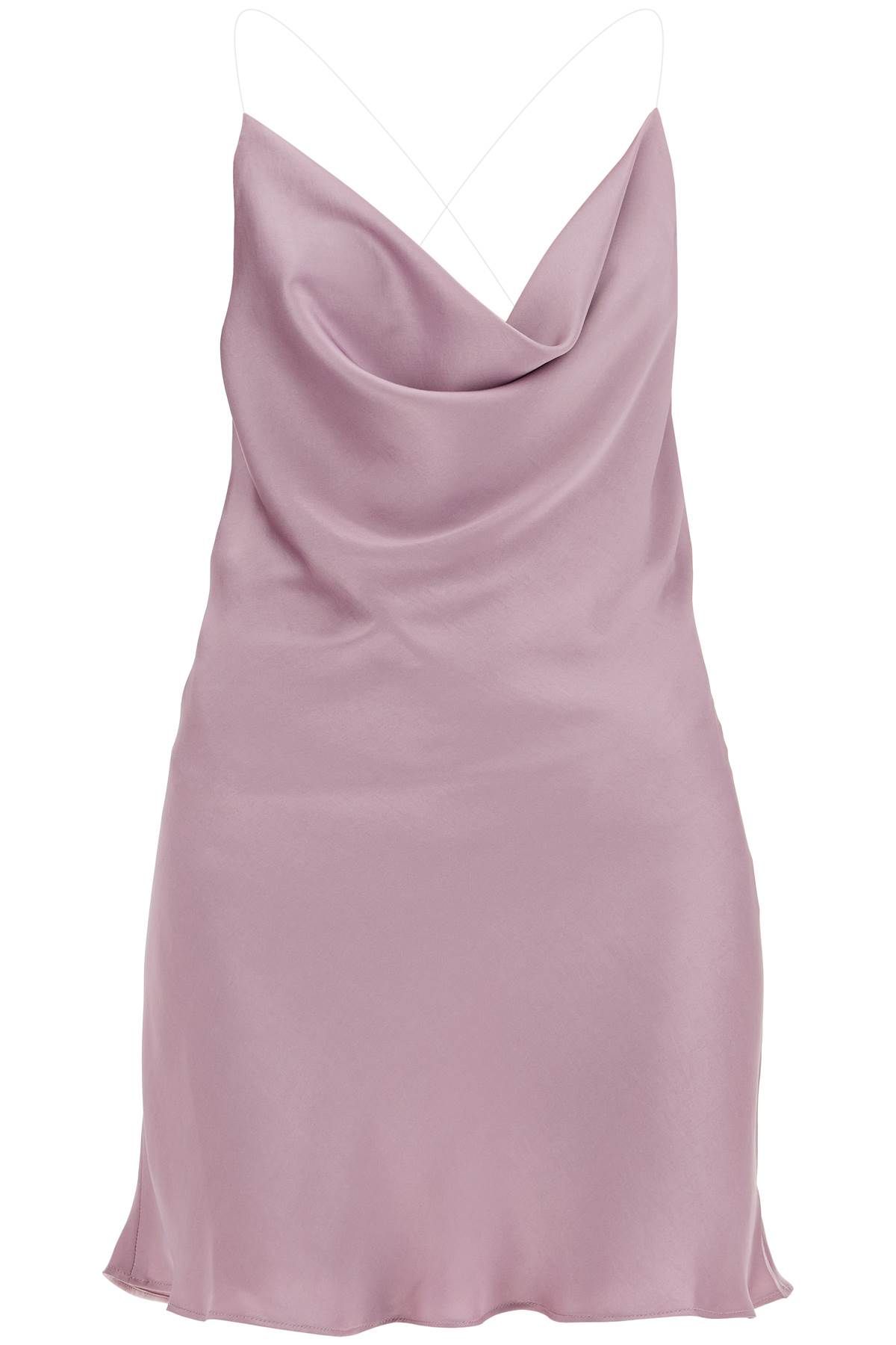 Shop Y/project Mini Satin Slip Dress With Spaghetti Straps In Purple