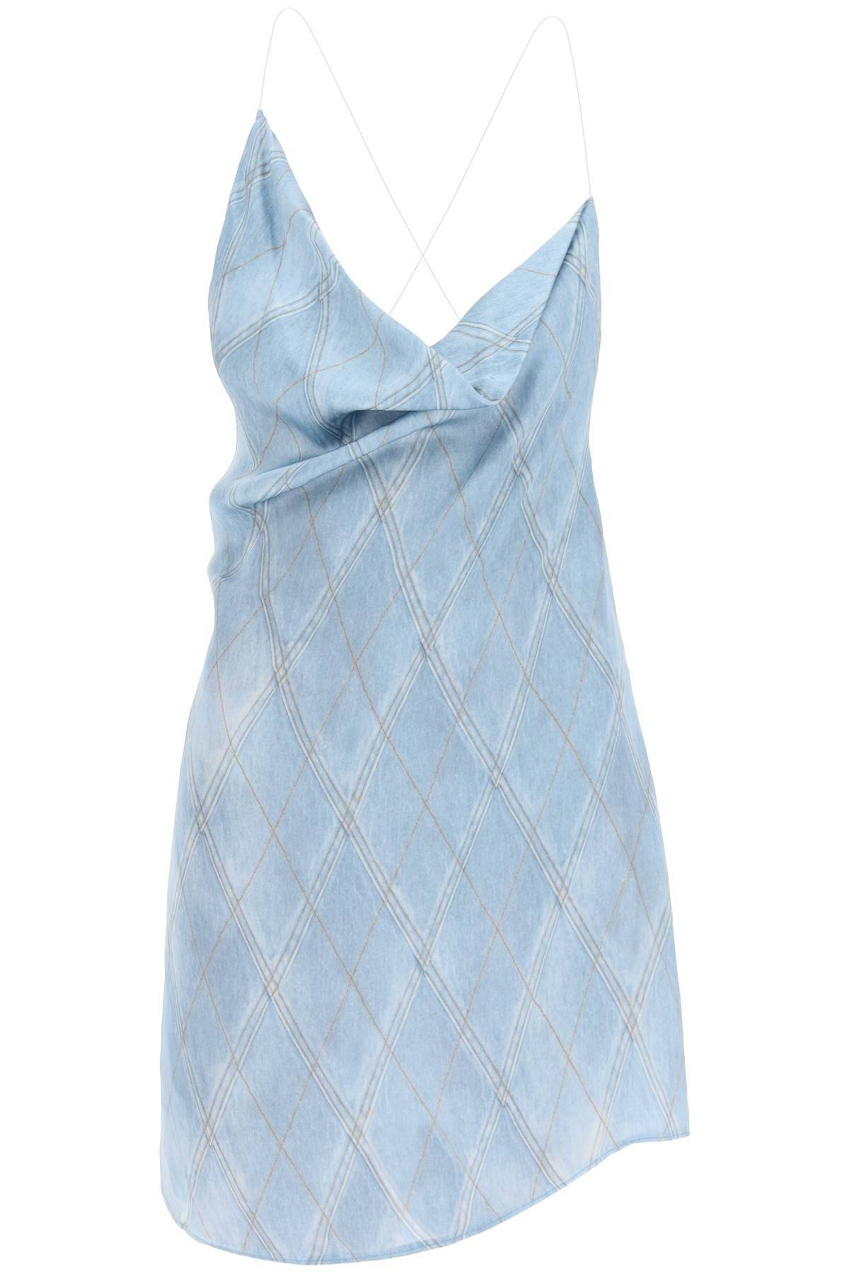 Shop Y/project Satin Slip Dress In Light Blue