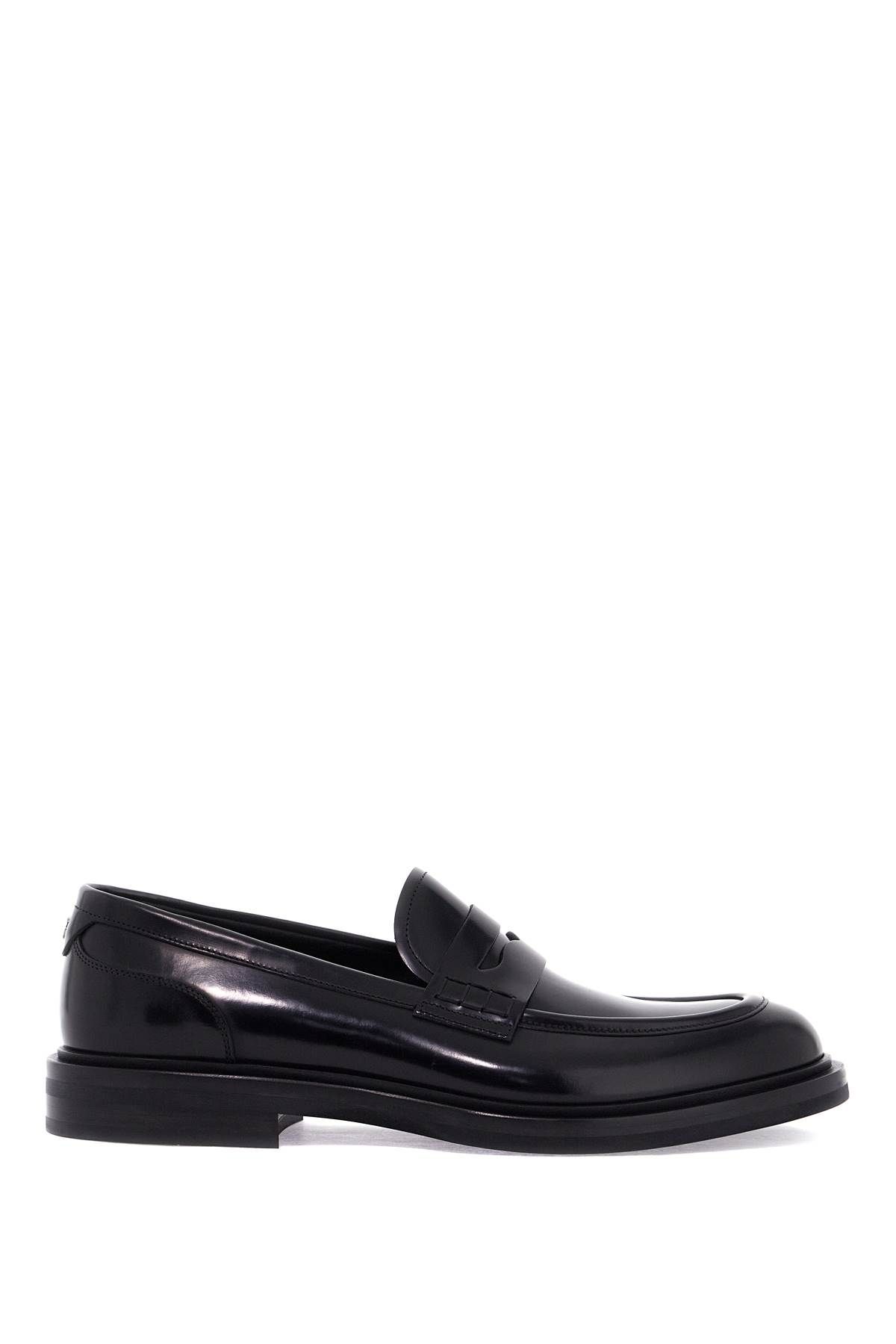 Dolce & Gabbana Brushed Leather Loafers In Black