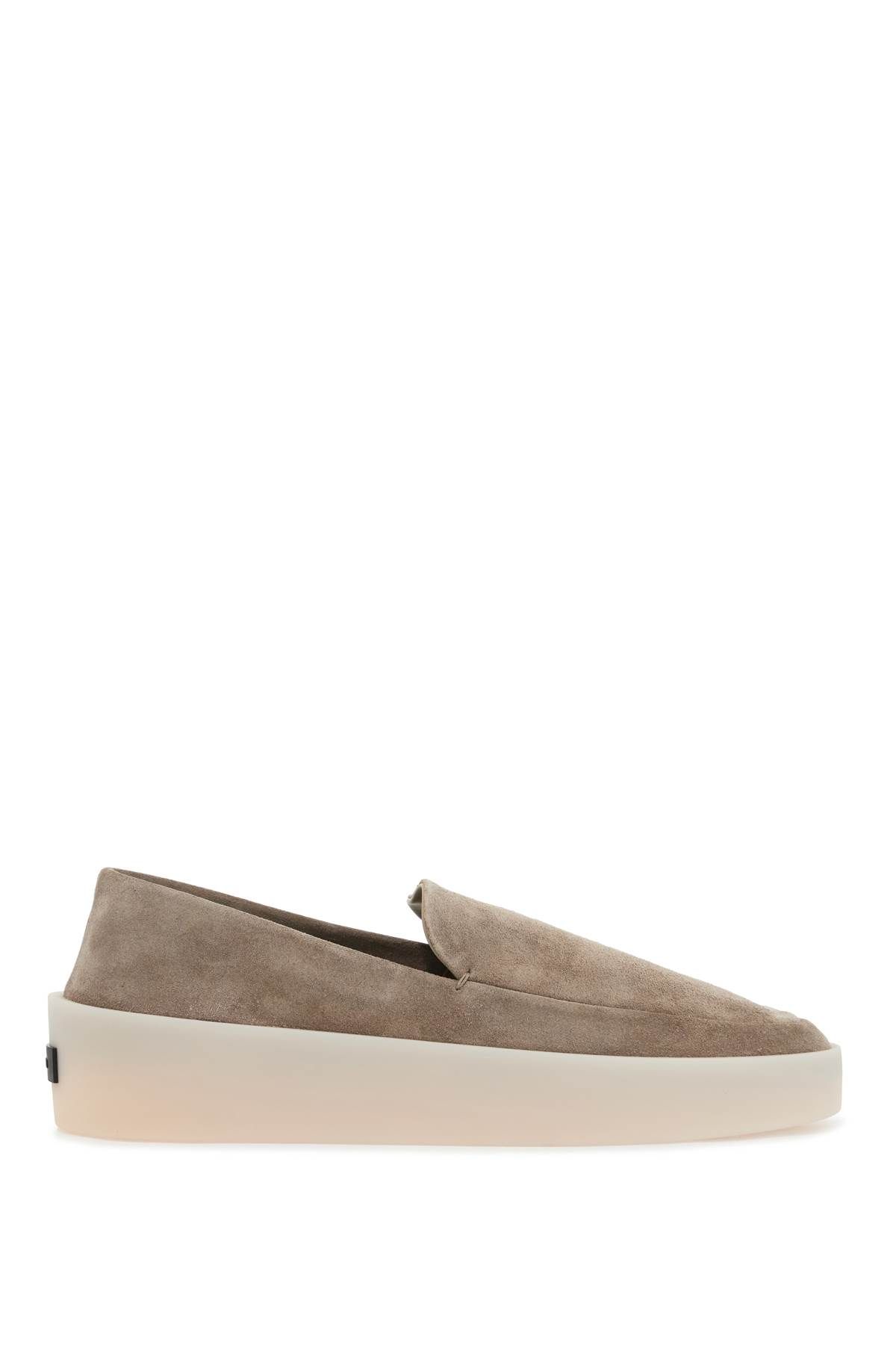 Shop Fear Of God Suede Slip-on 101 In Neutro