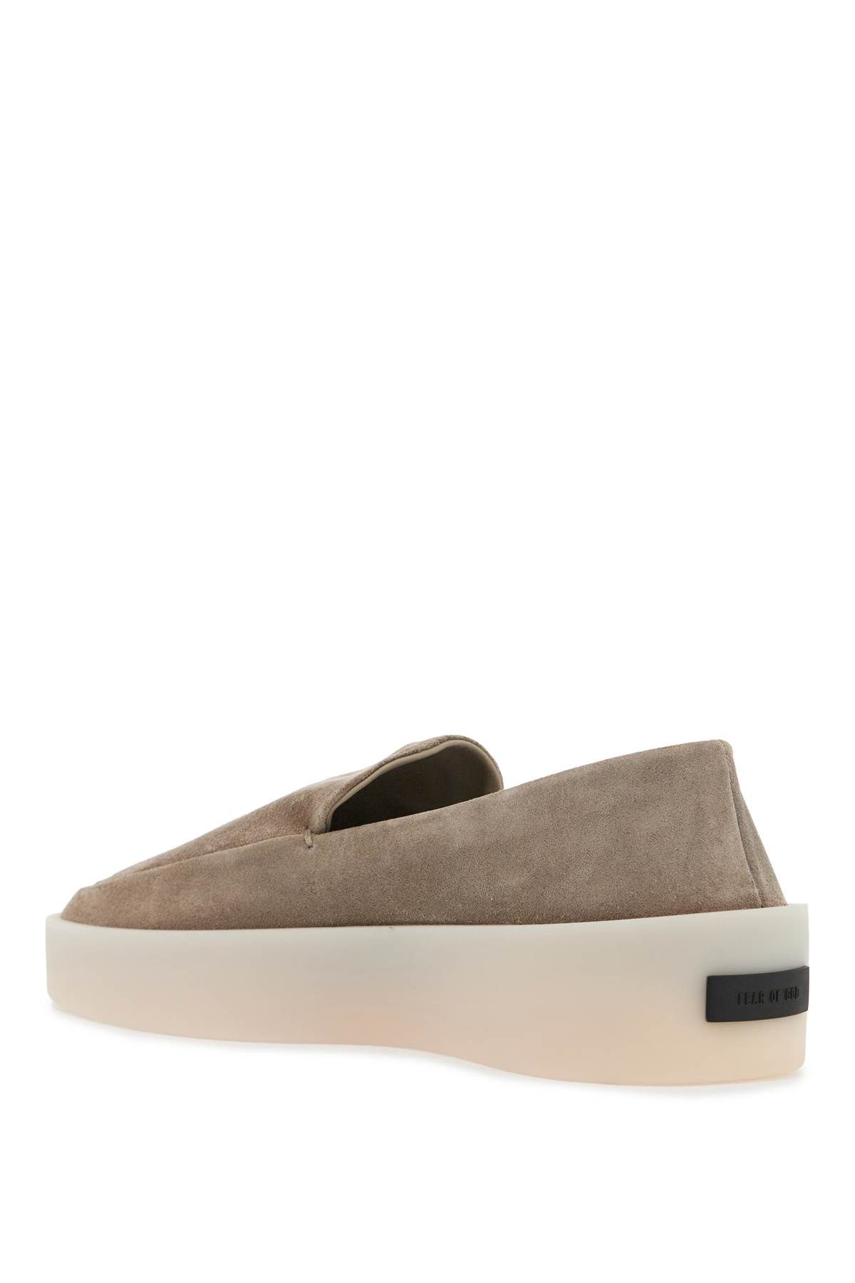 Shop Fear Of God Suede Slip-on 101 In Neutro