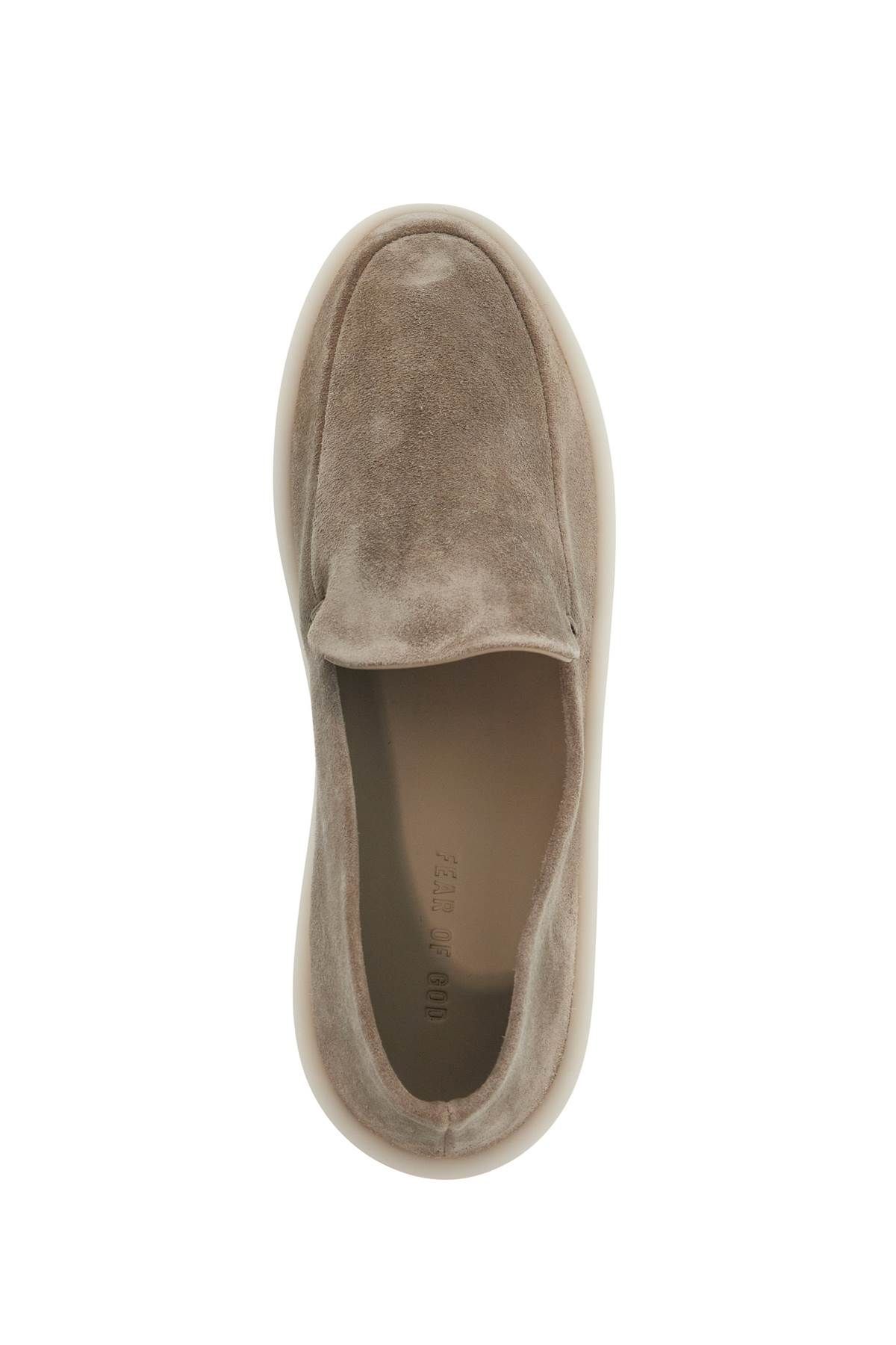 Shop Fear Of God Suede Slip-on 101 In Neutro