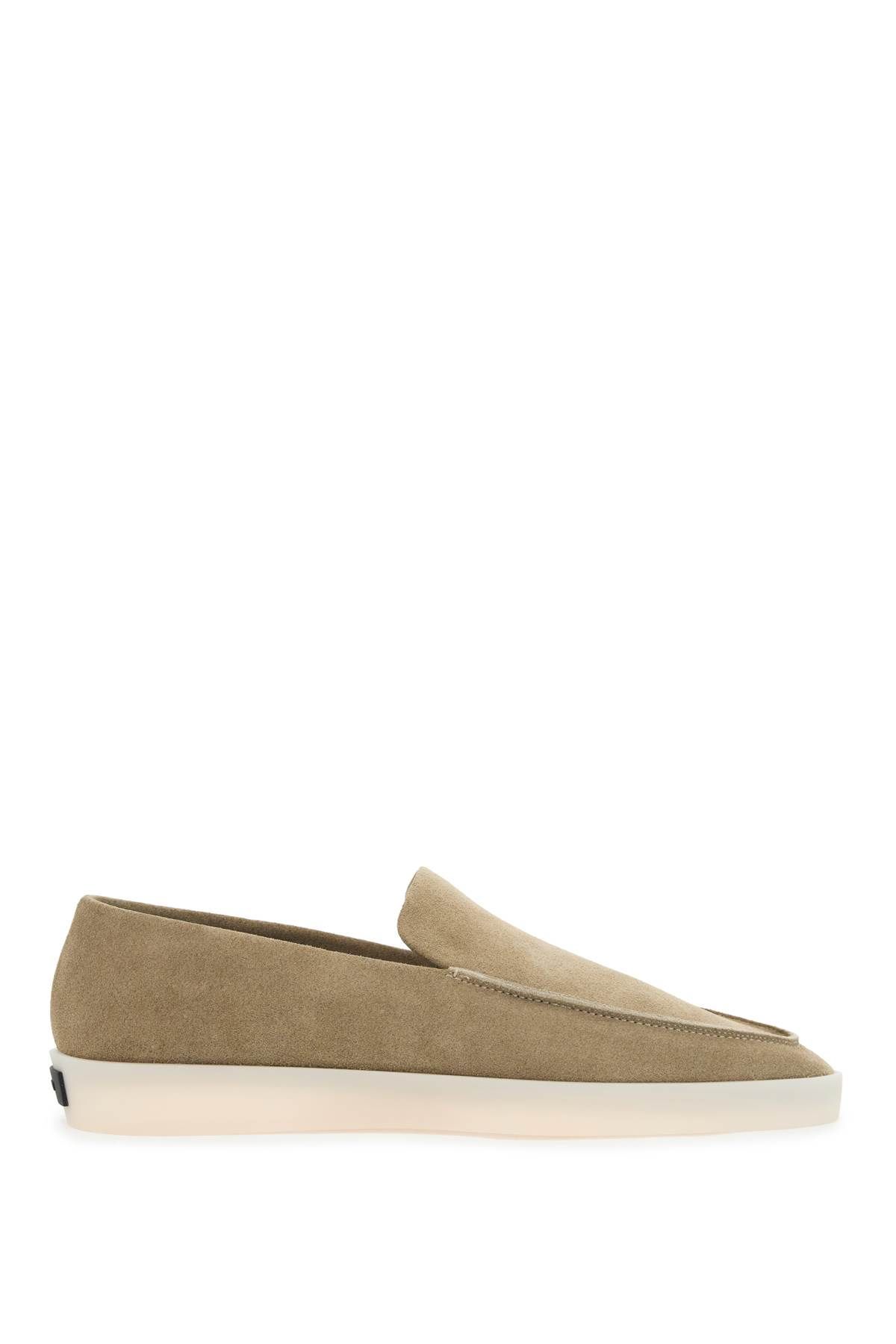 Shop Fear Of God Suede Leather Moccas In Khaki