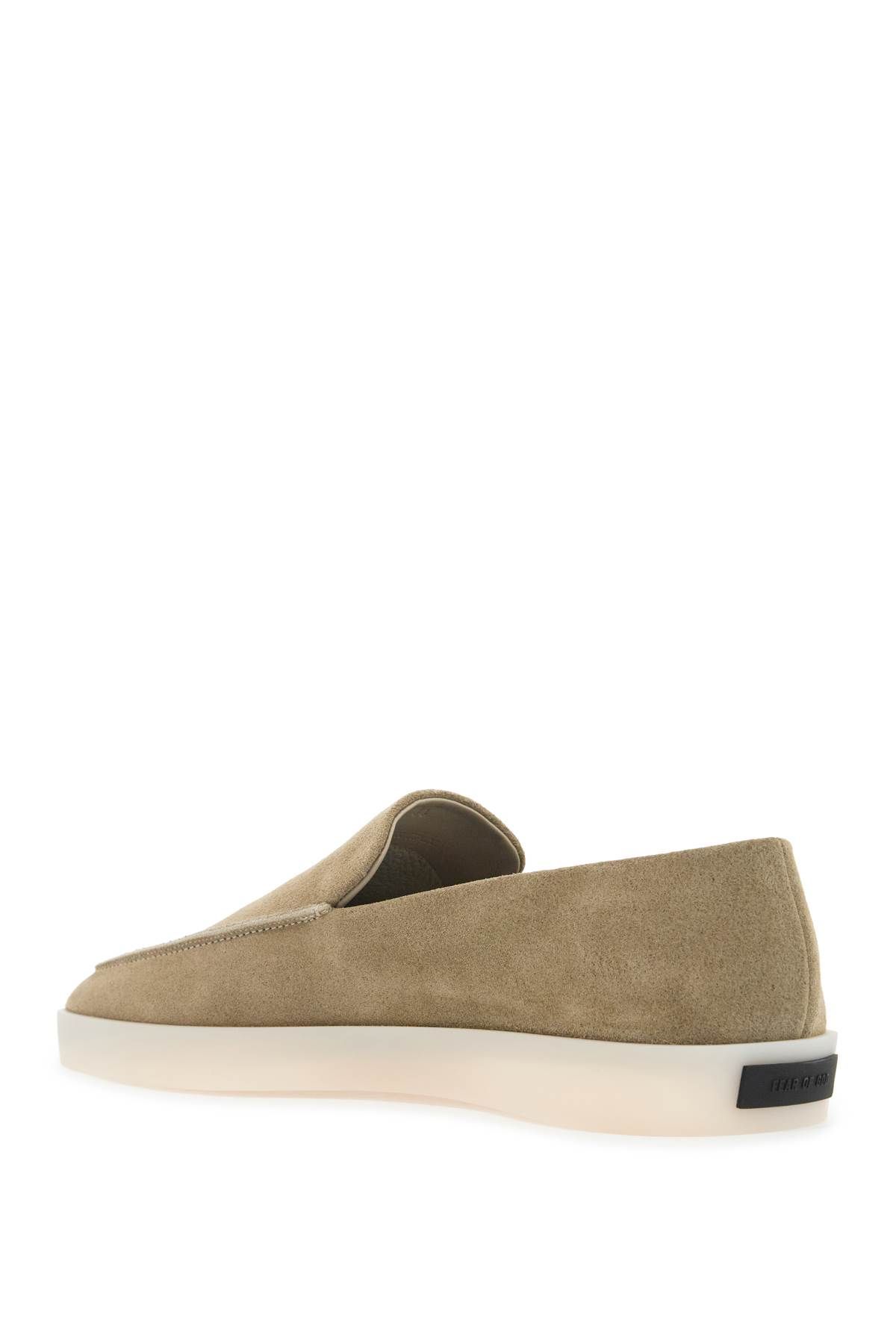 Shop Fear Of God Suede Leather Moccas In Khaki