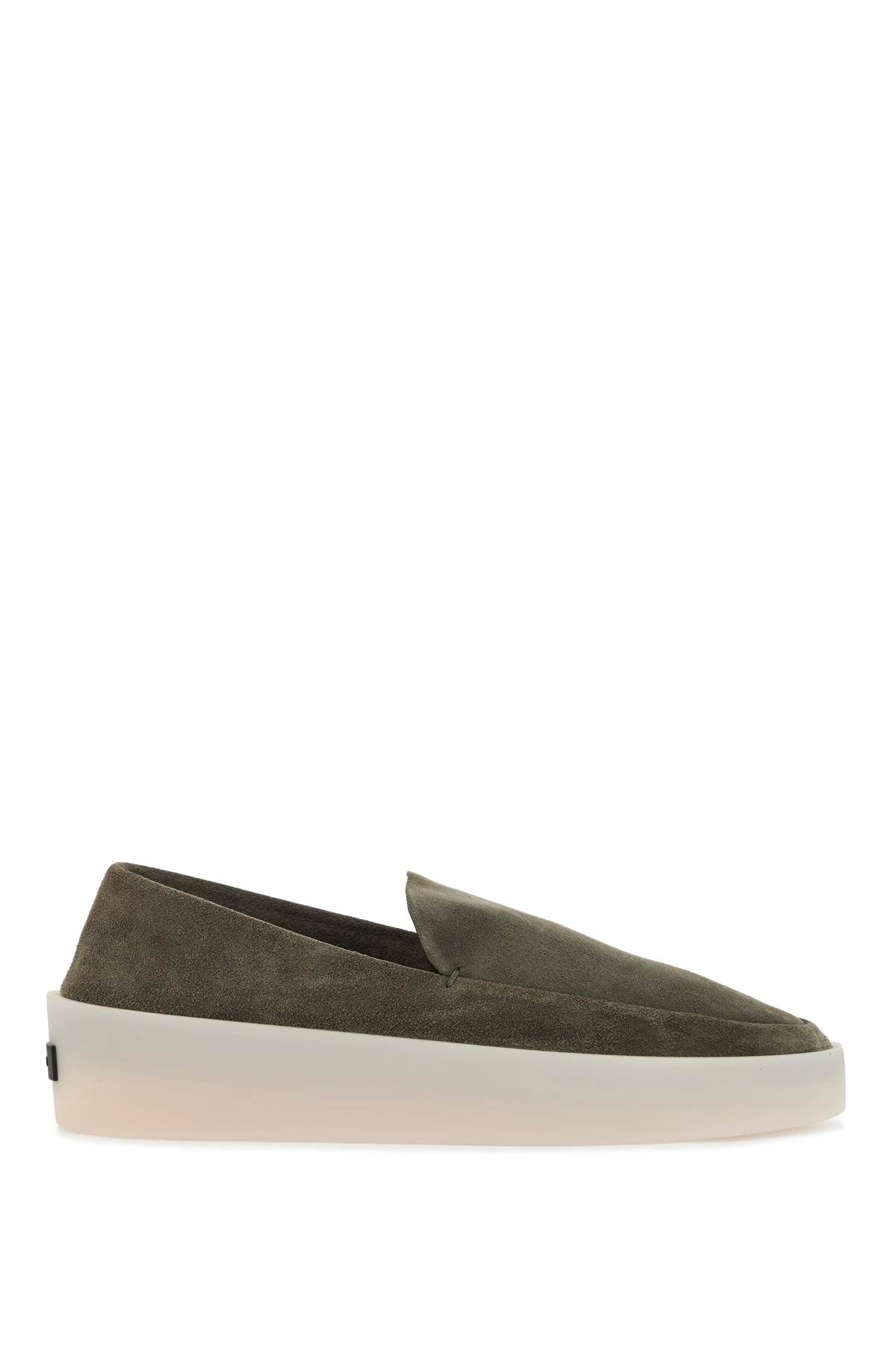 Shop Fear Of God Suede Slip-on 101 In Grey