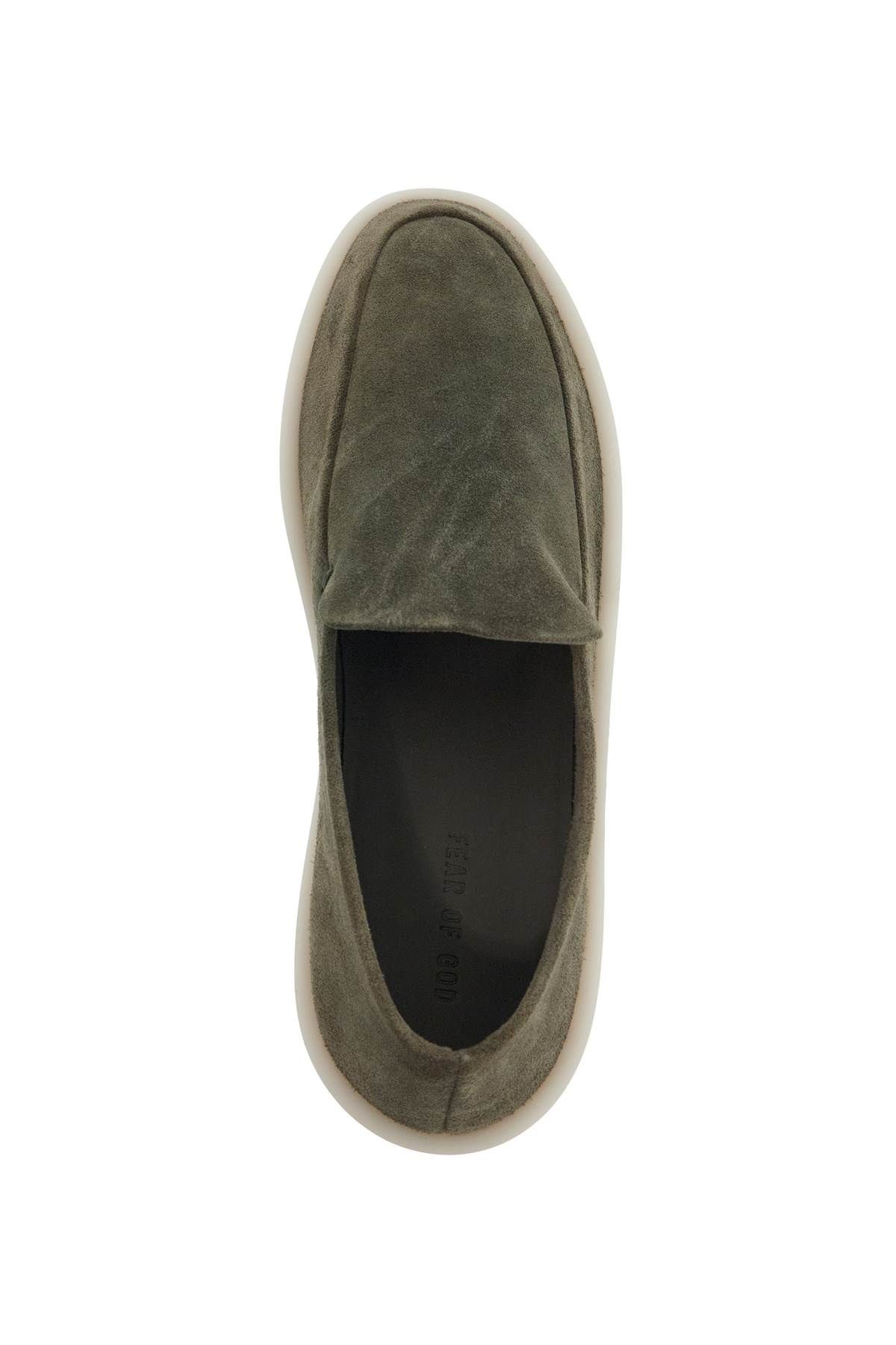 Shop Fear Of God Suede Slip-on 101 In Grey