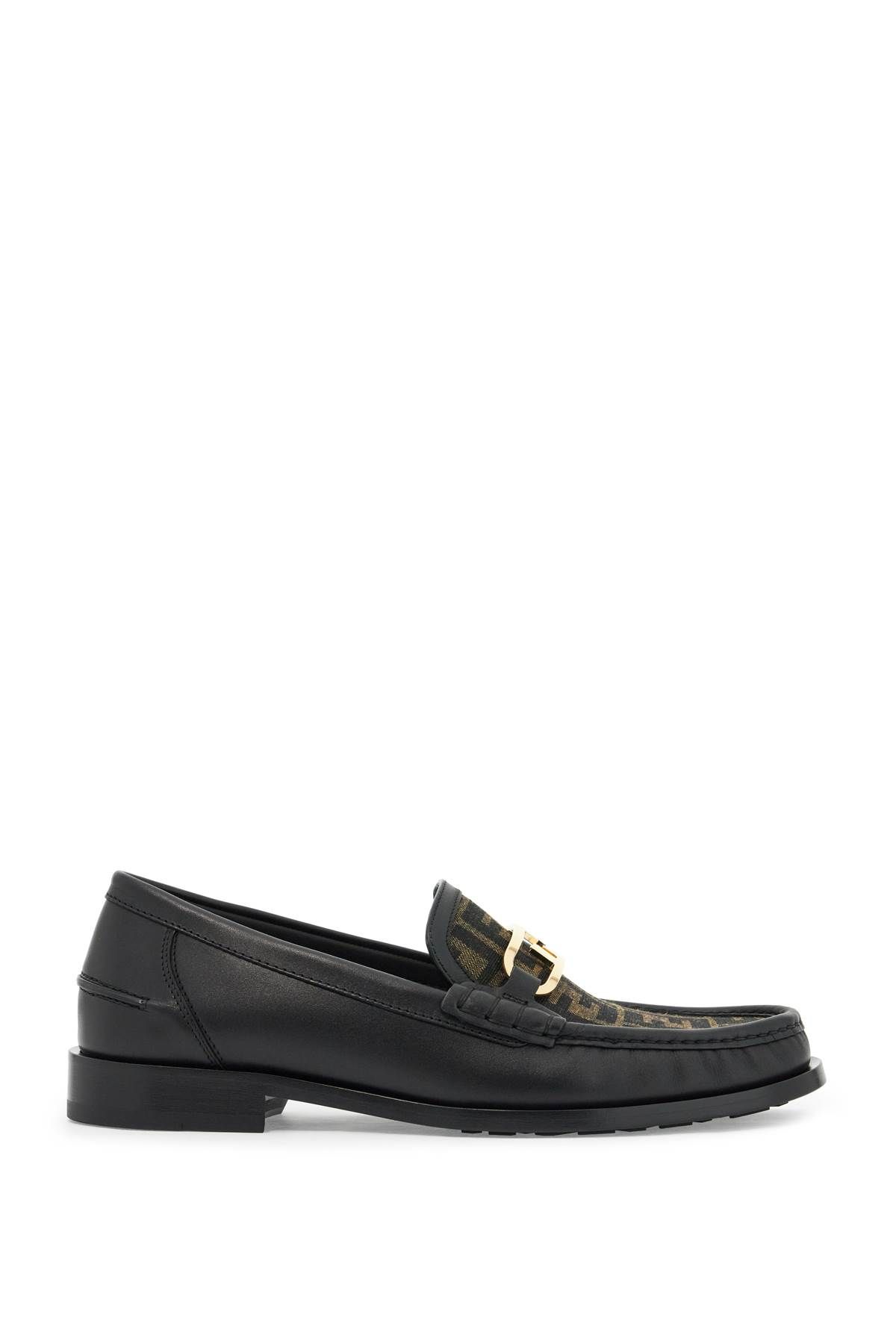 Shop Fendi O'lock Mocassins In Black