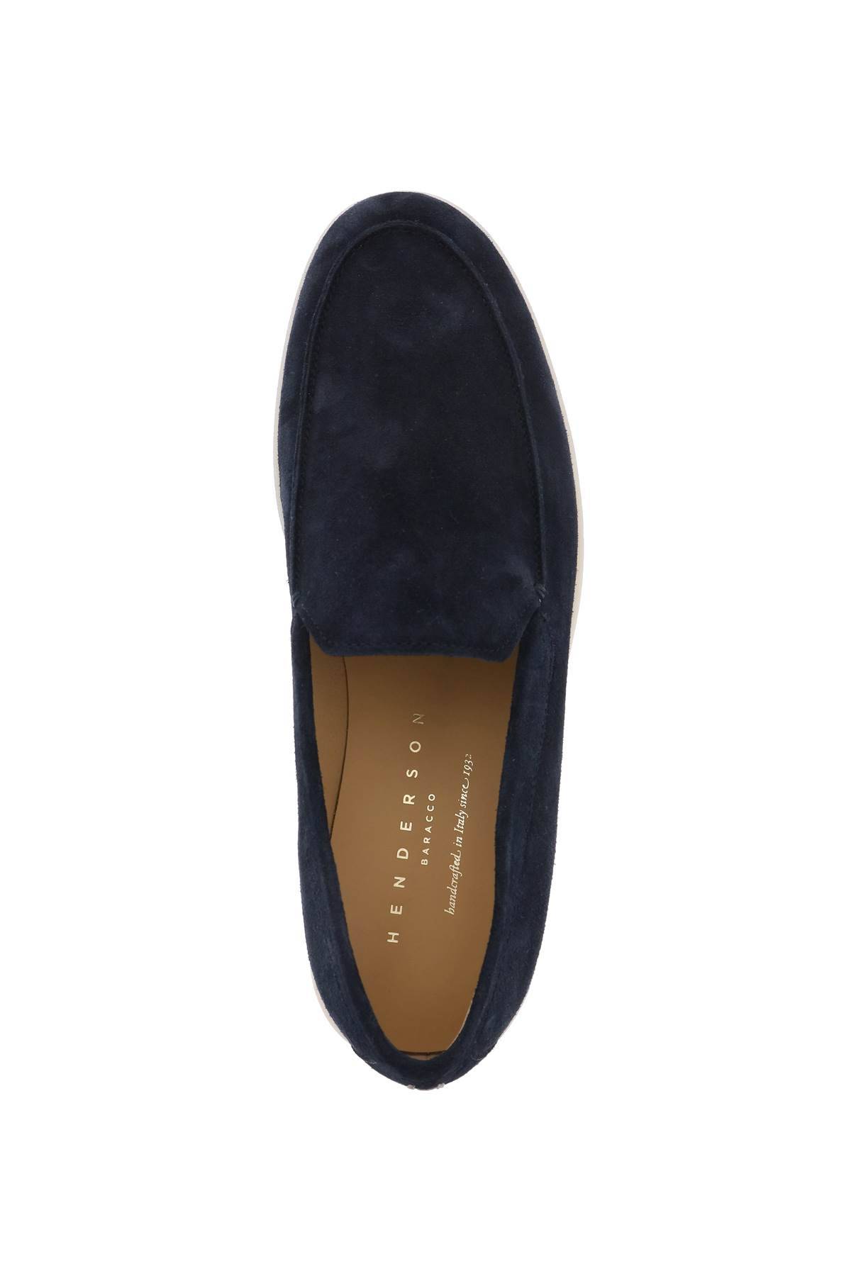 Shop Henderson Suede Loafers In Blue