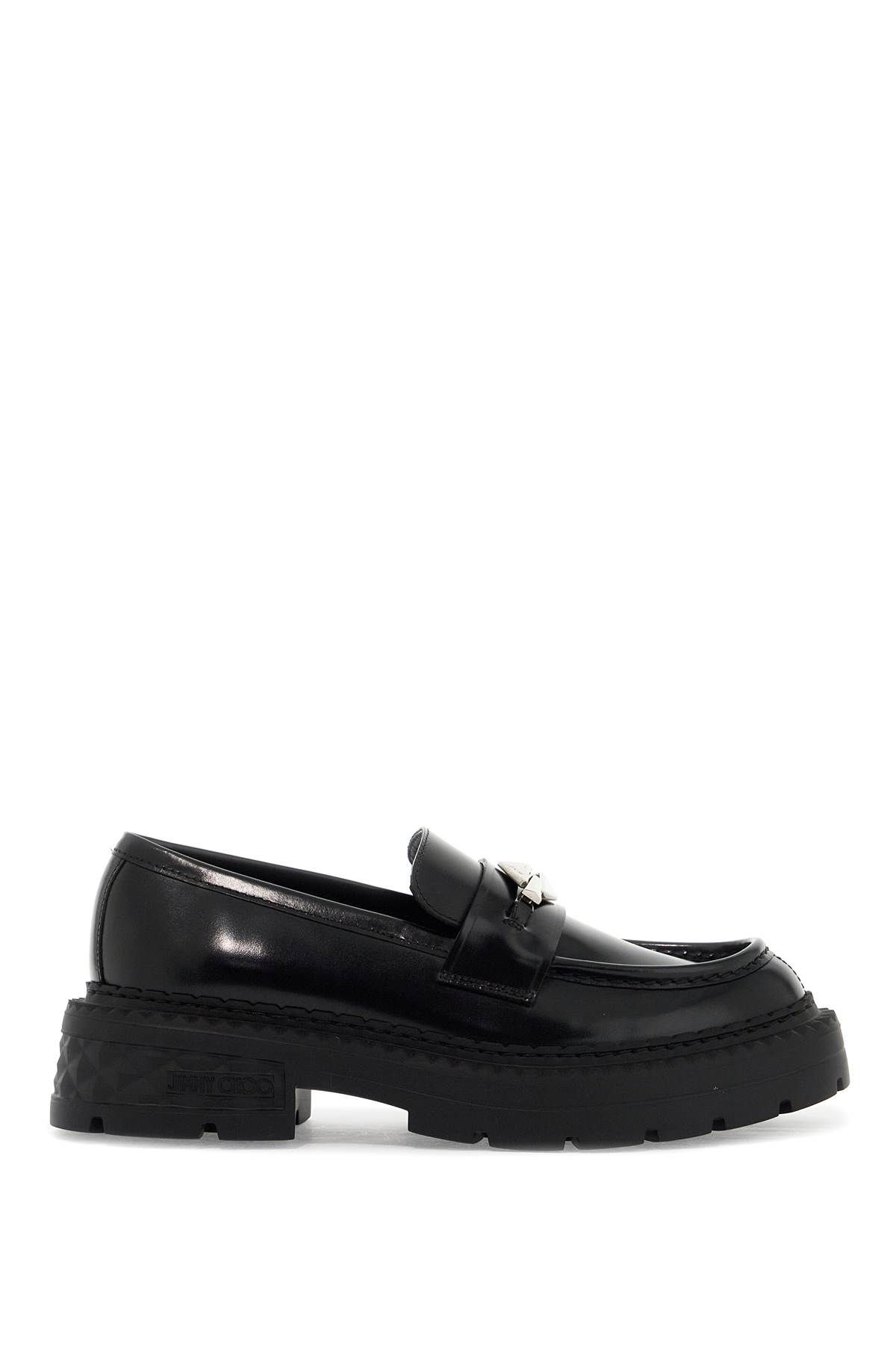 Shop Jimmy Choo Marlow Leather Loafers In In Black