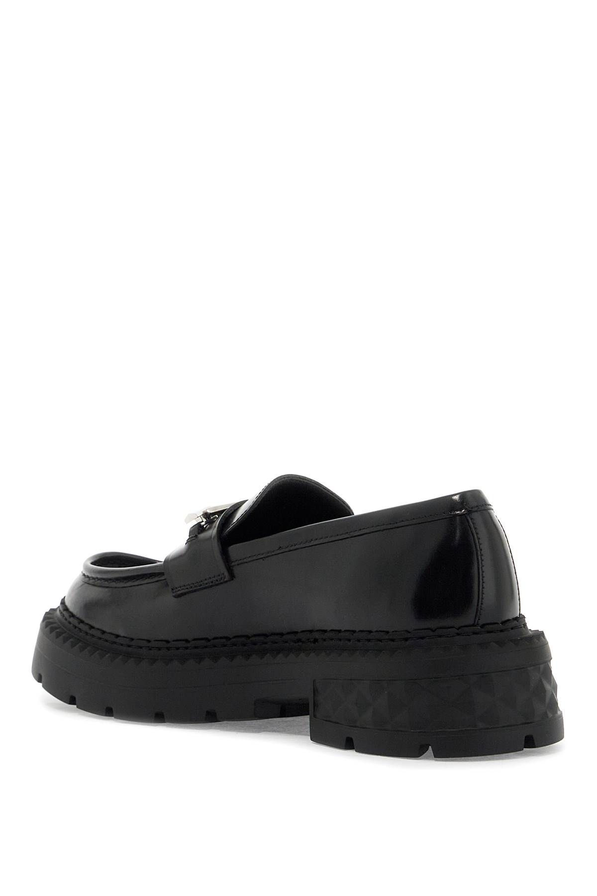 Shop Jimmy Choo Marlow Leather Loafers In In Black