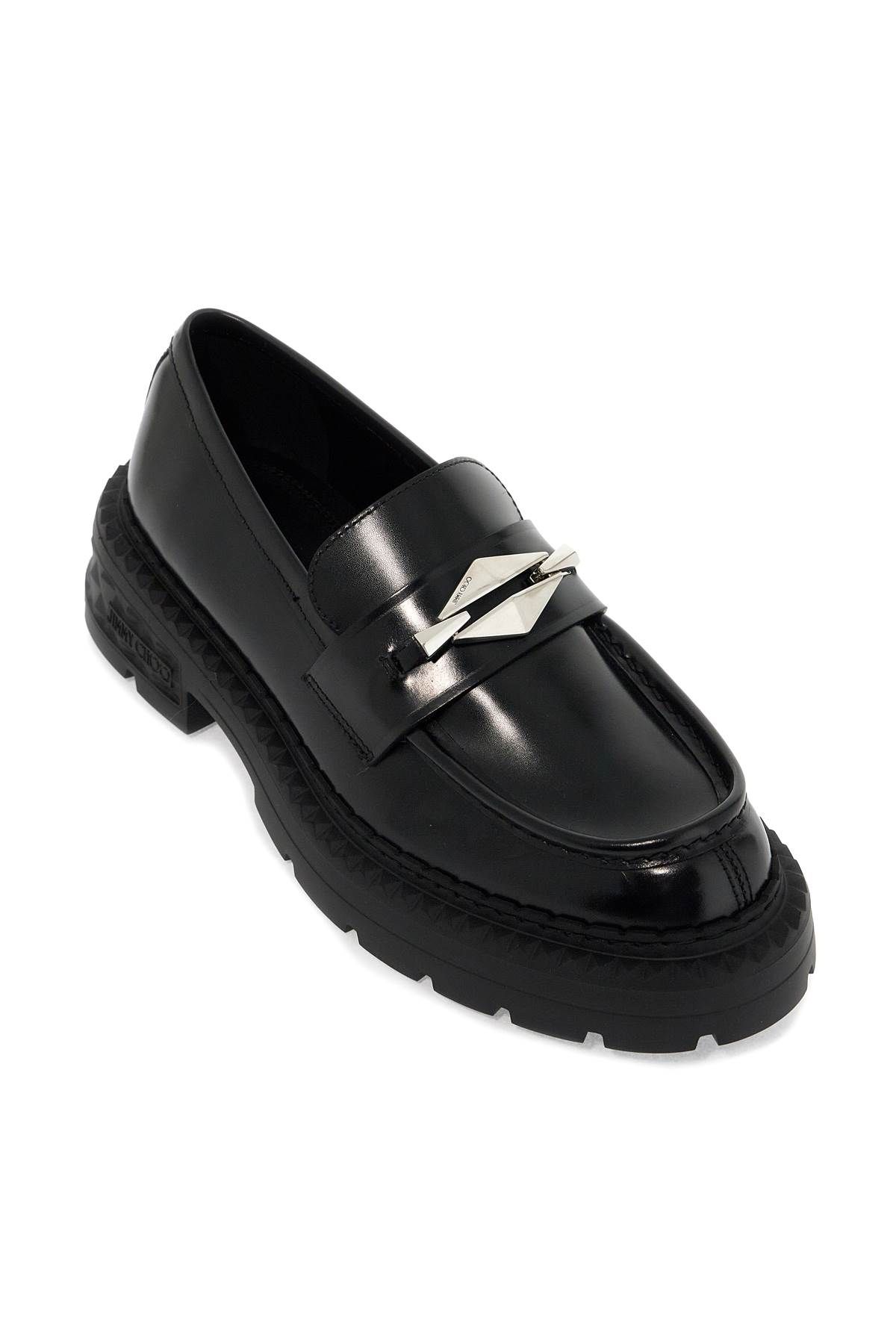 Shop Jimmy Choo Marlow Leather Loafers In In Black