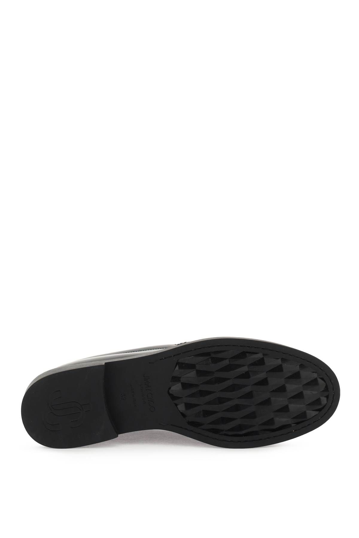 Shop Jimmy Choo Addie Loafers In Black,white