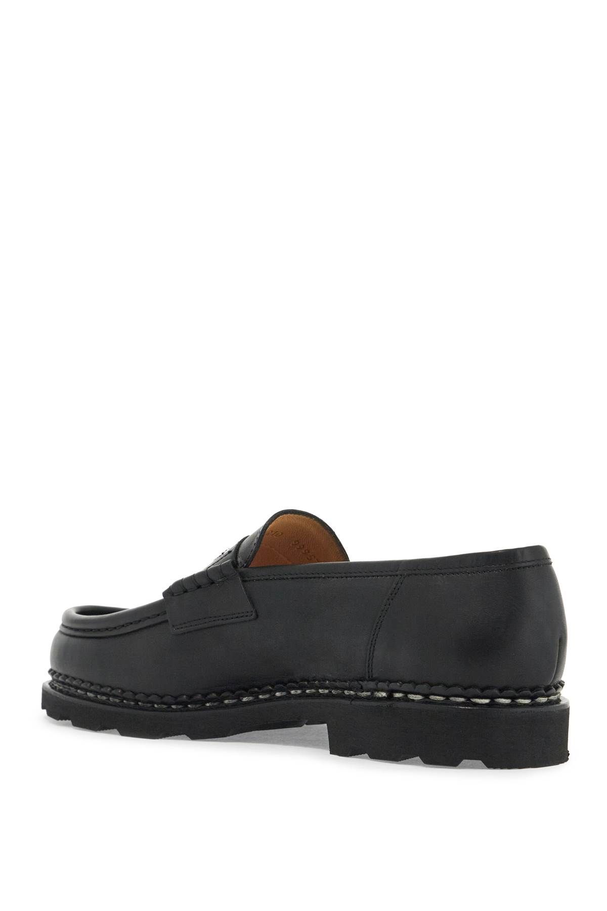 Shop Paraboot Leather Reims Penny Loafers In Black