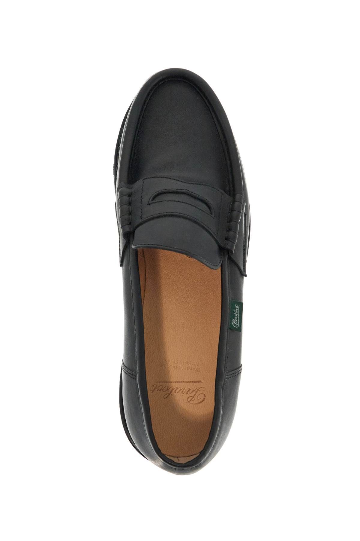 Shop Paraboot Leather Reims Penny Loafers In Black