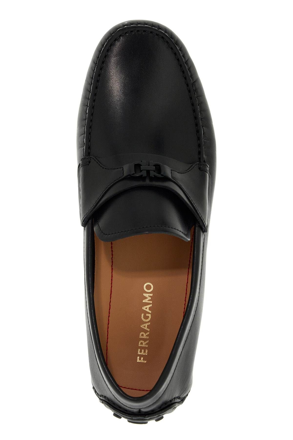 Shop Ferragamo Gancini Driver In Black